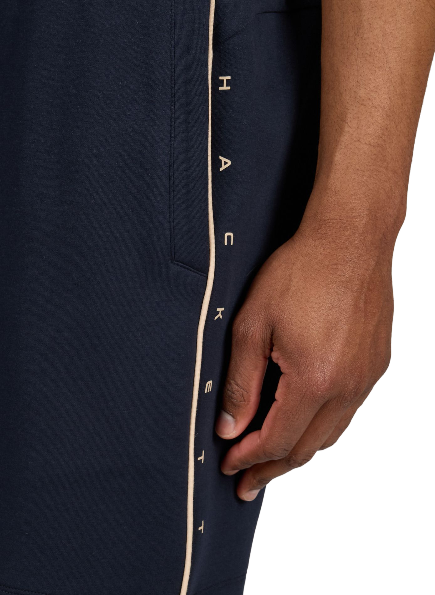 Short en molleton ajusté en coton mélangé HACKETT Bleu