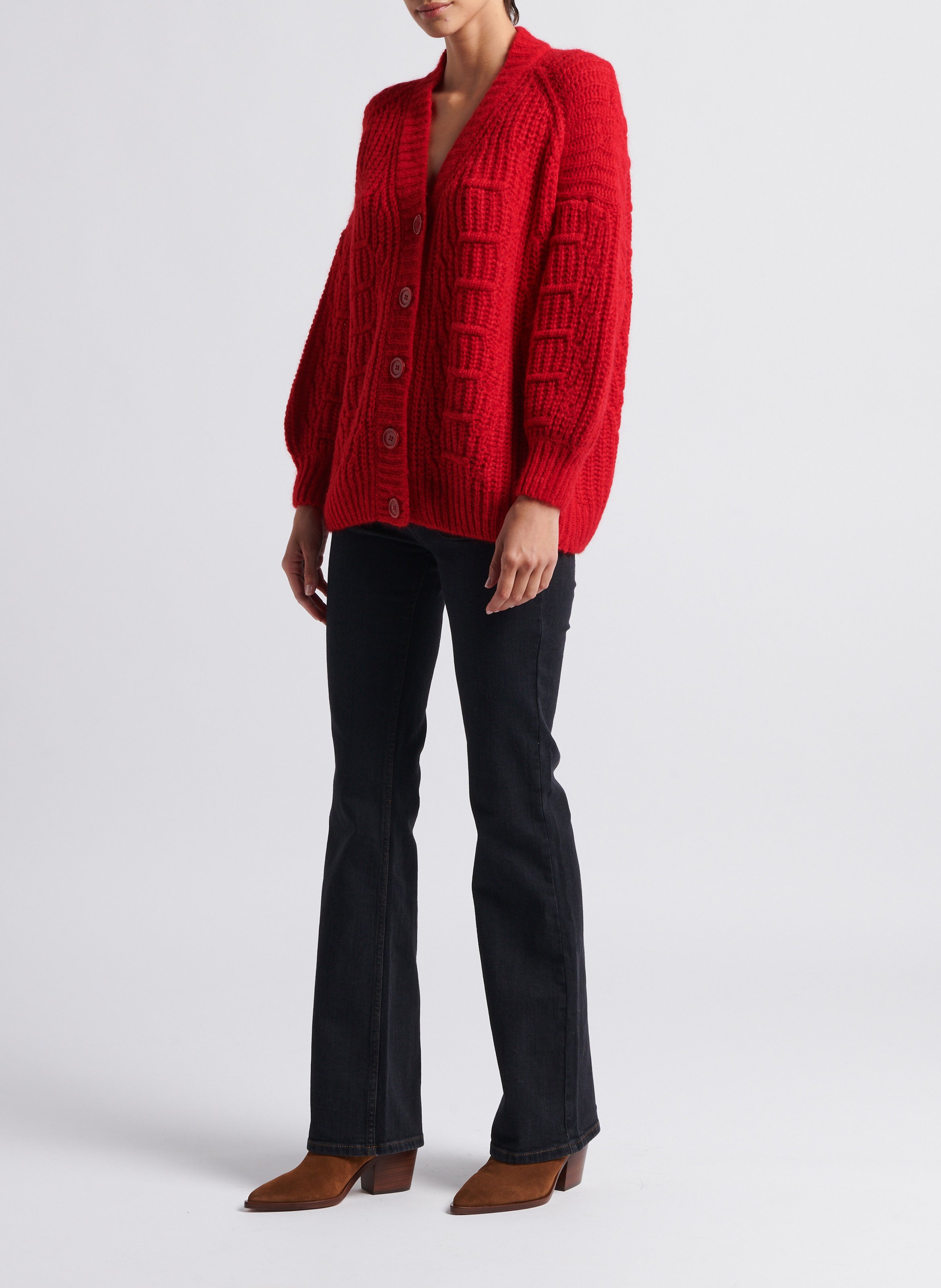 Pantalon boot-cut en jean ross BA&SH Noir