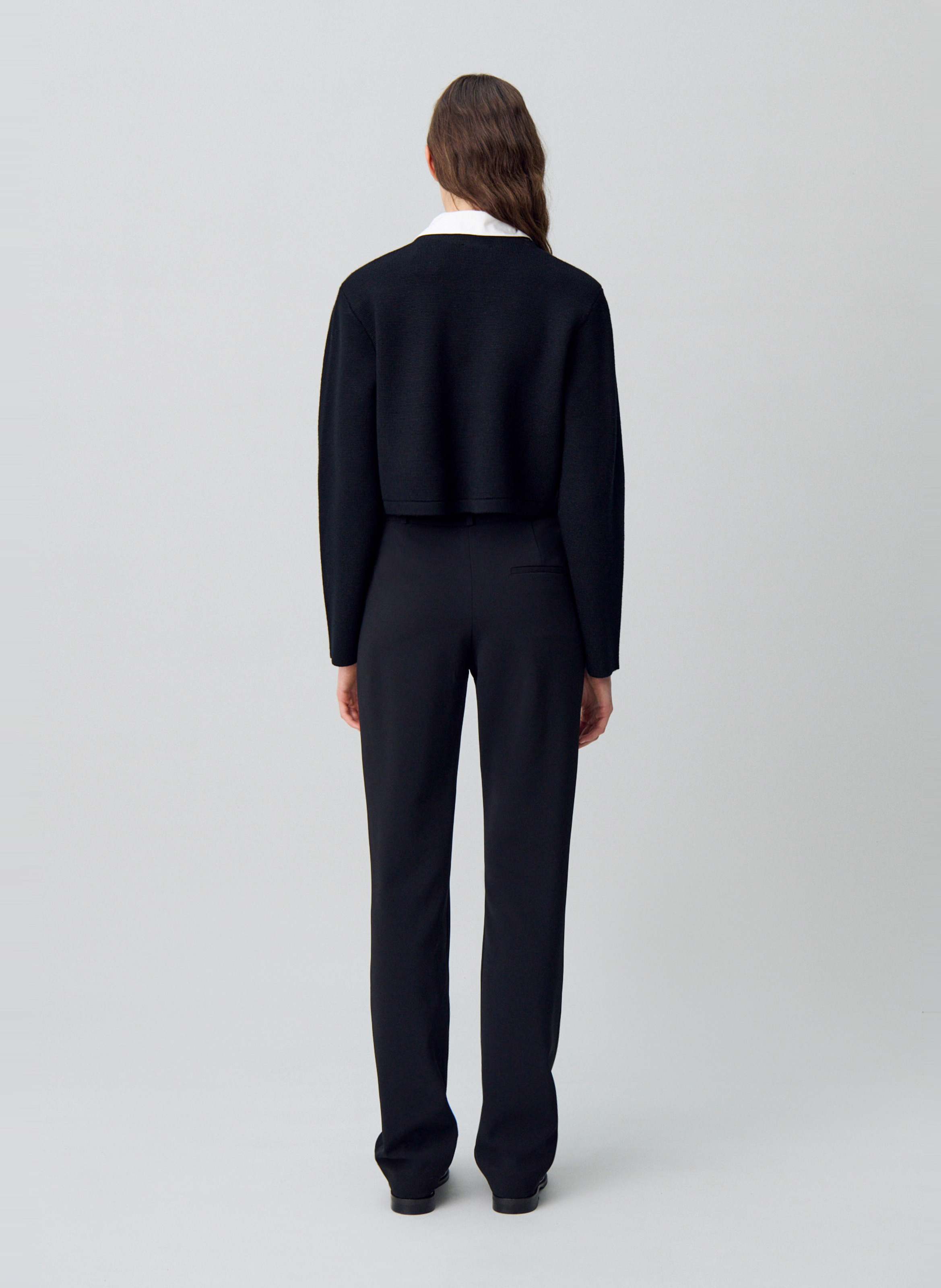 Pantalon droit uni taille haute CLAUDIE PIERLOT Noir