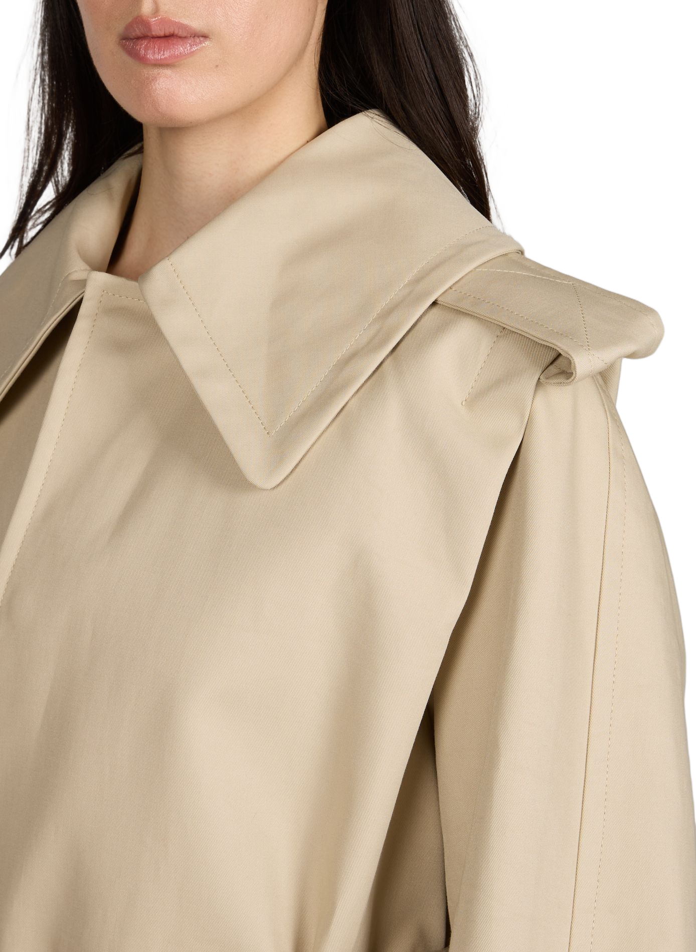 Trench Philippa en coton VICTORIA BECKHAM Beige