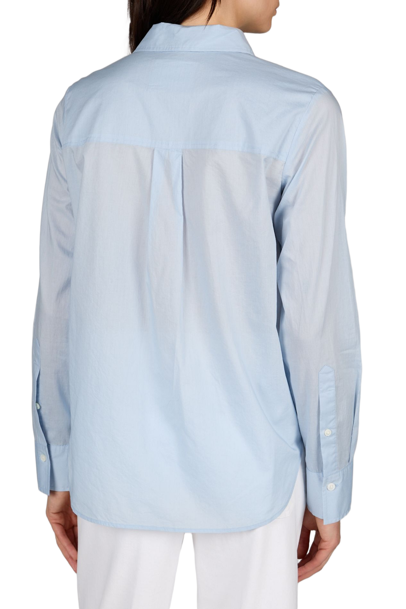 Chemise unie à coupe droite en coton CLOSED Bleu