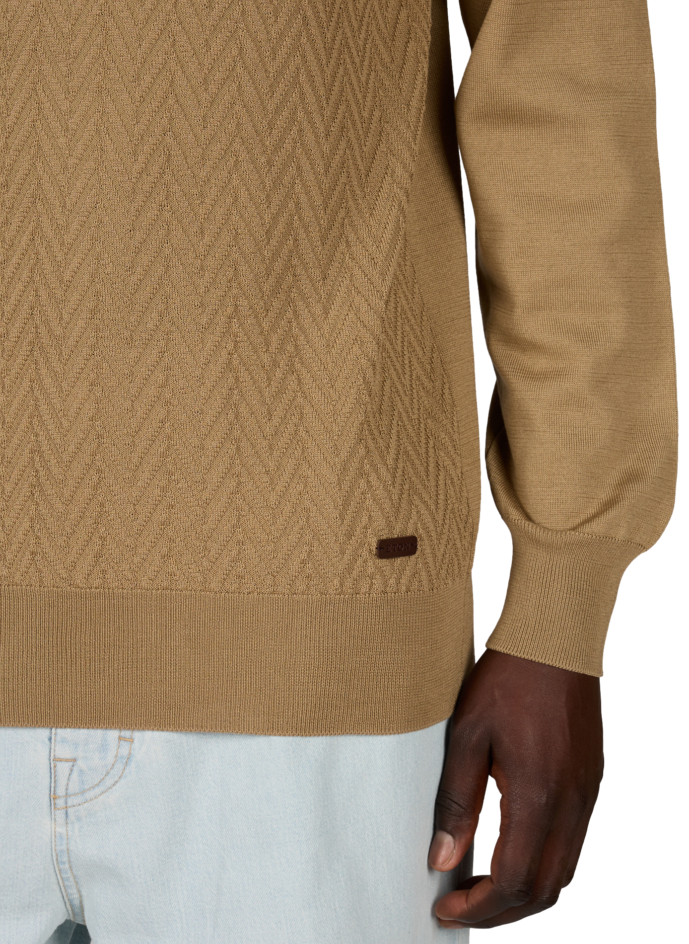 Polo-Strickpullover ETON Beige