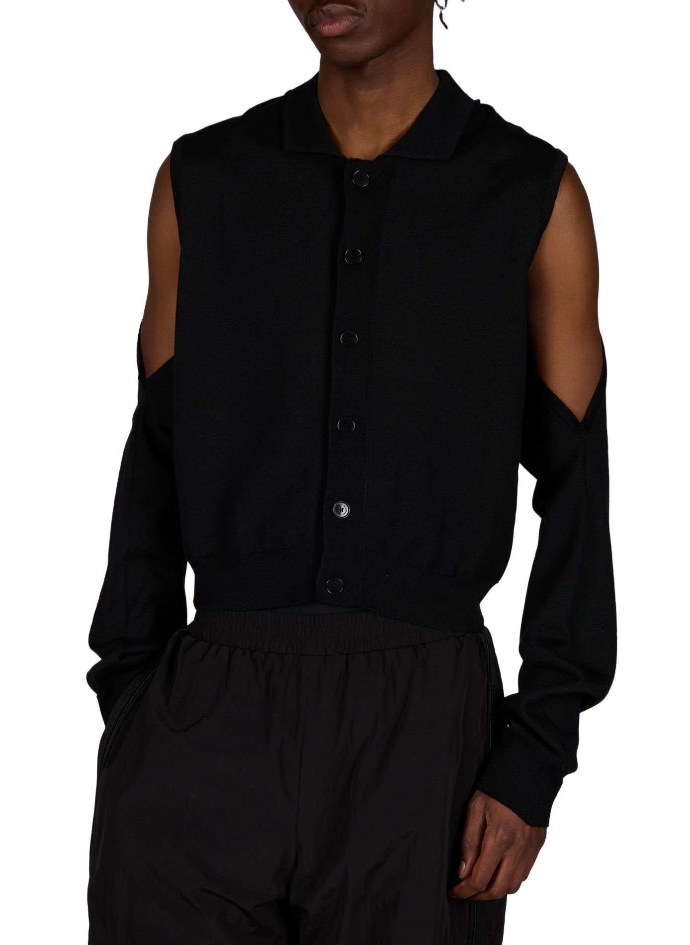 Top en coton mélangé ALAINPAUL Noir