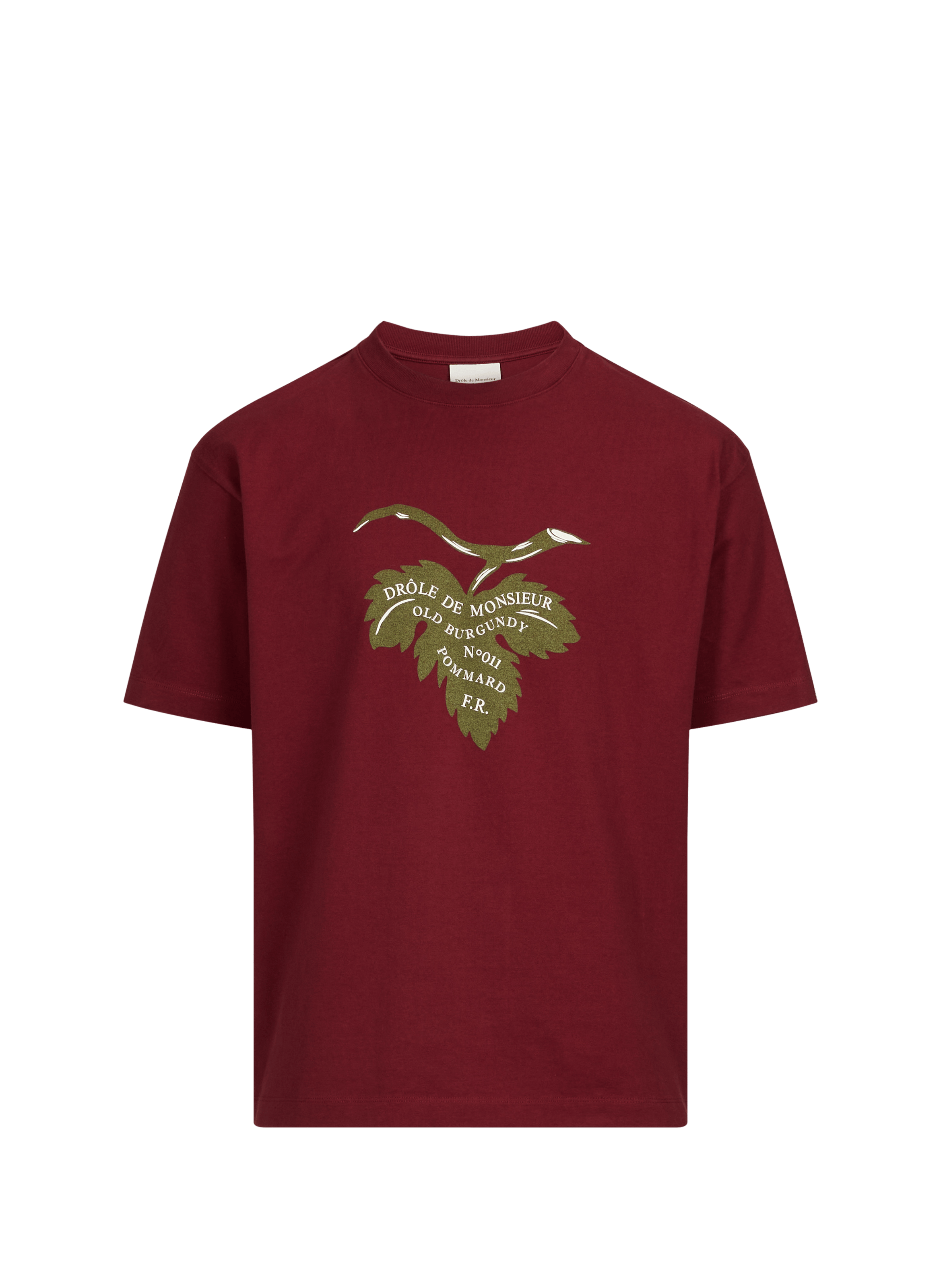 Round neck t-shirt with cotton pattern DROLE DE MONSIEUR Red