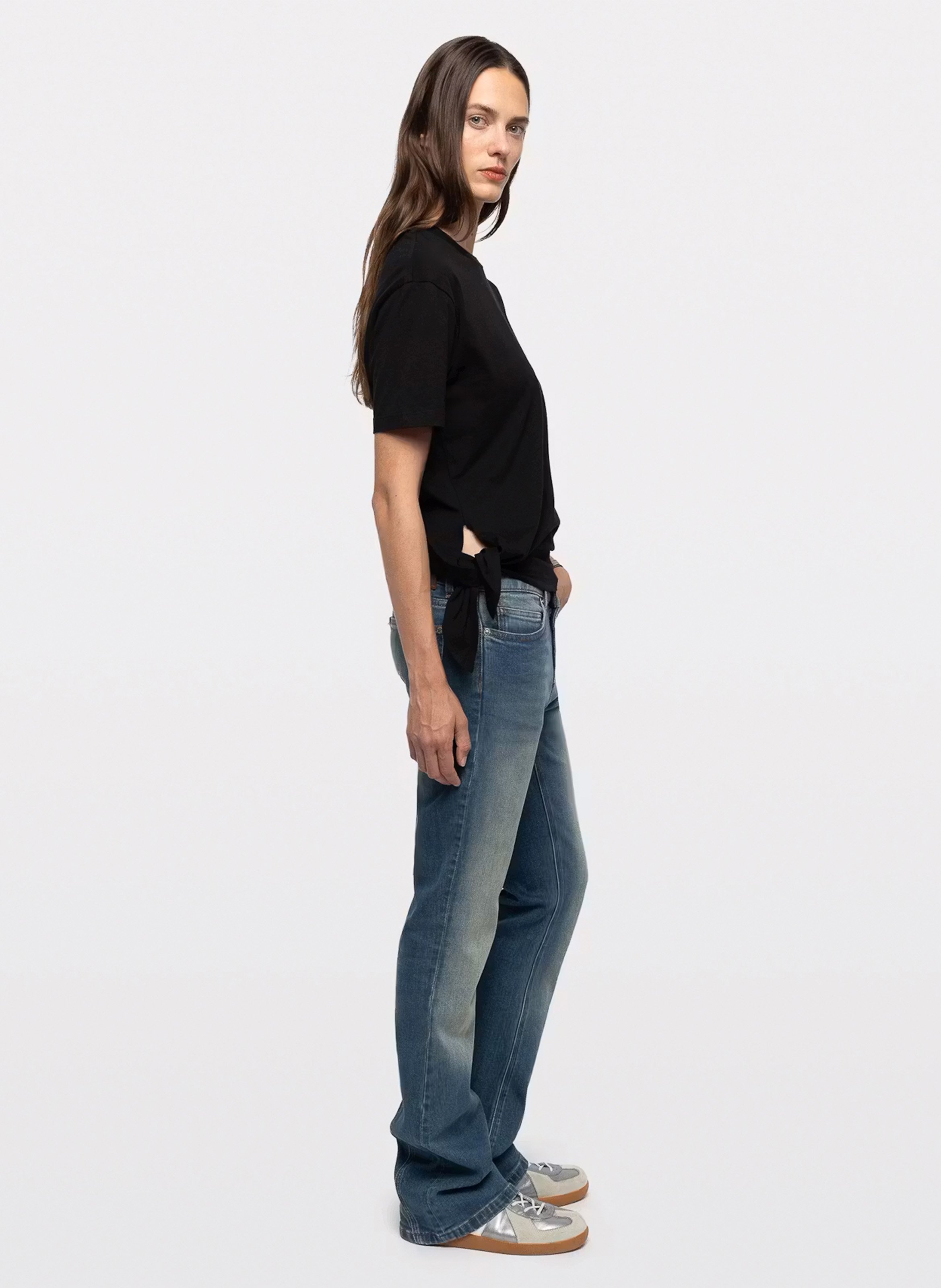 Tee-shirt col rond en coton edda ZADIG&VOLTAIRE Noir