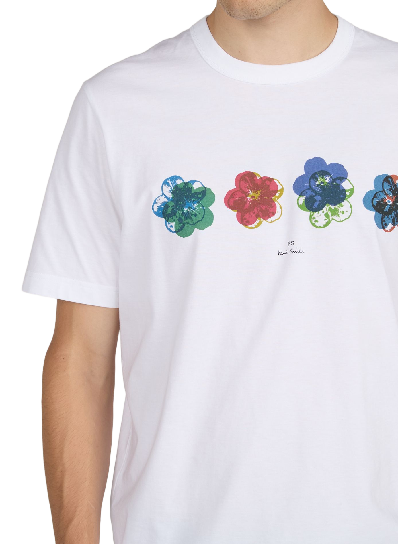 T-shirt droit imprimé en coton PAUL SMITH Blanc