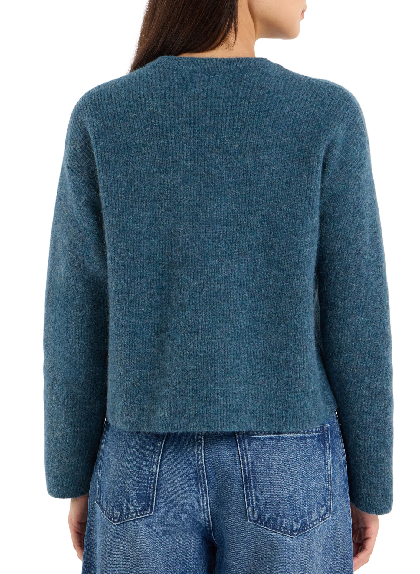 Baylory round neck pullover in blended alpaca wool SAISON 1865 Blue