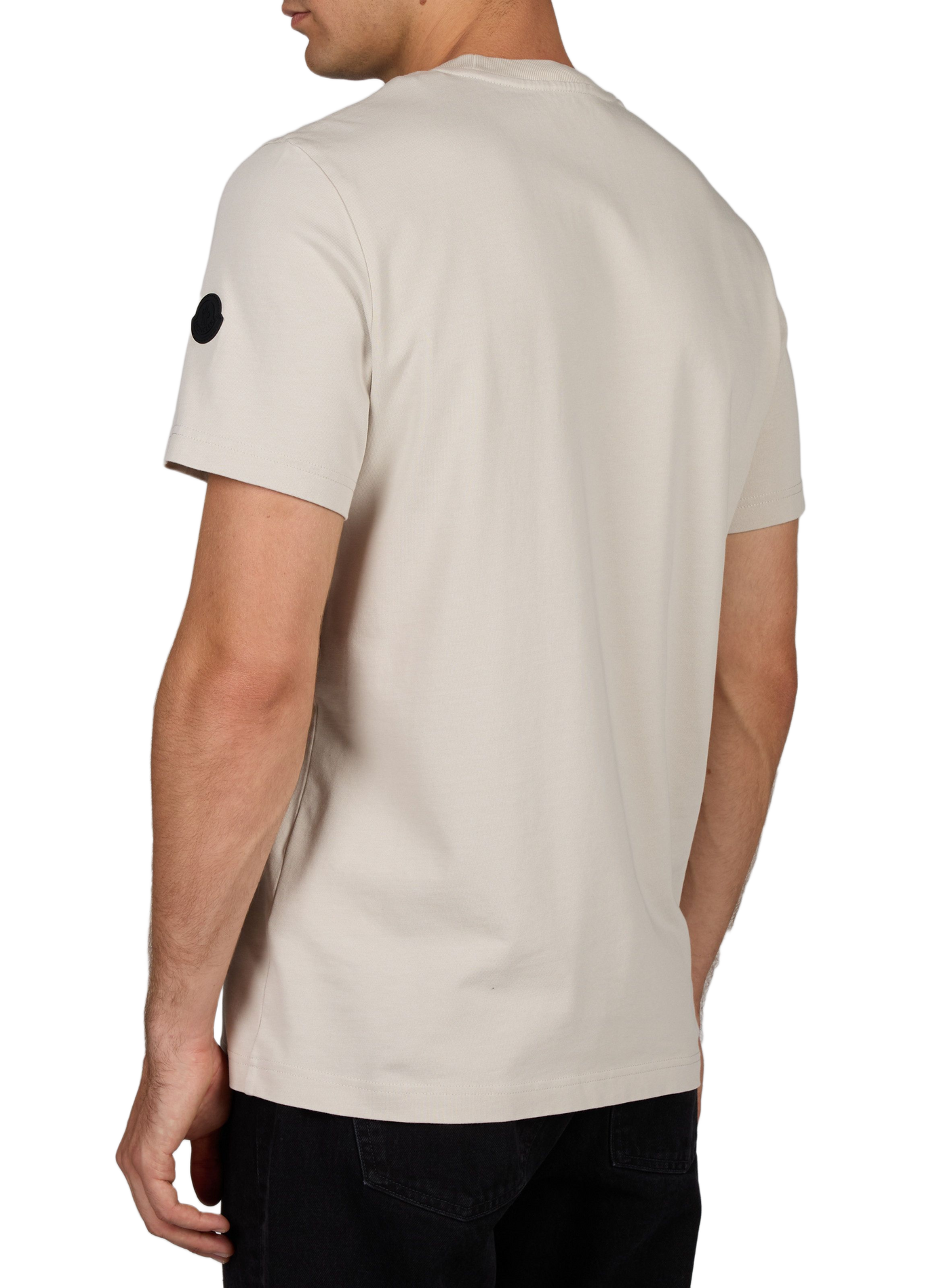 T-shirt met merk in katoenen badstof MONCLER Beige