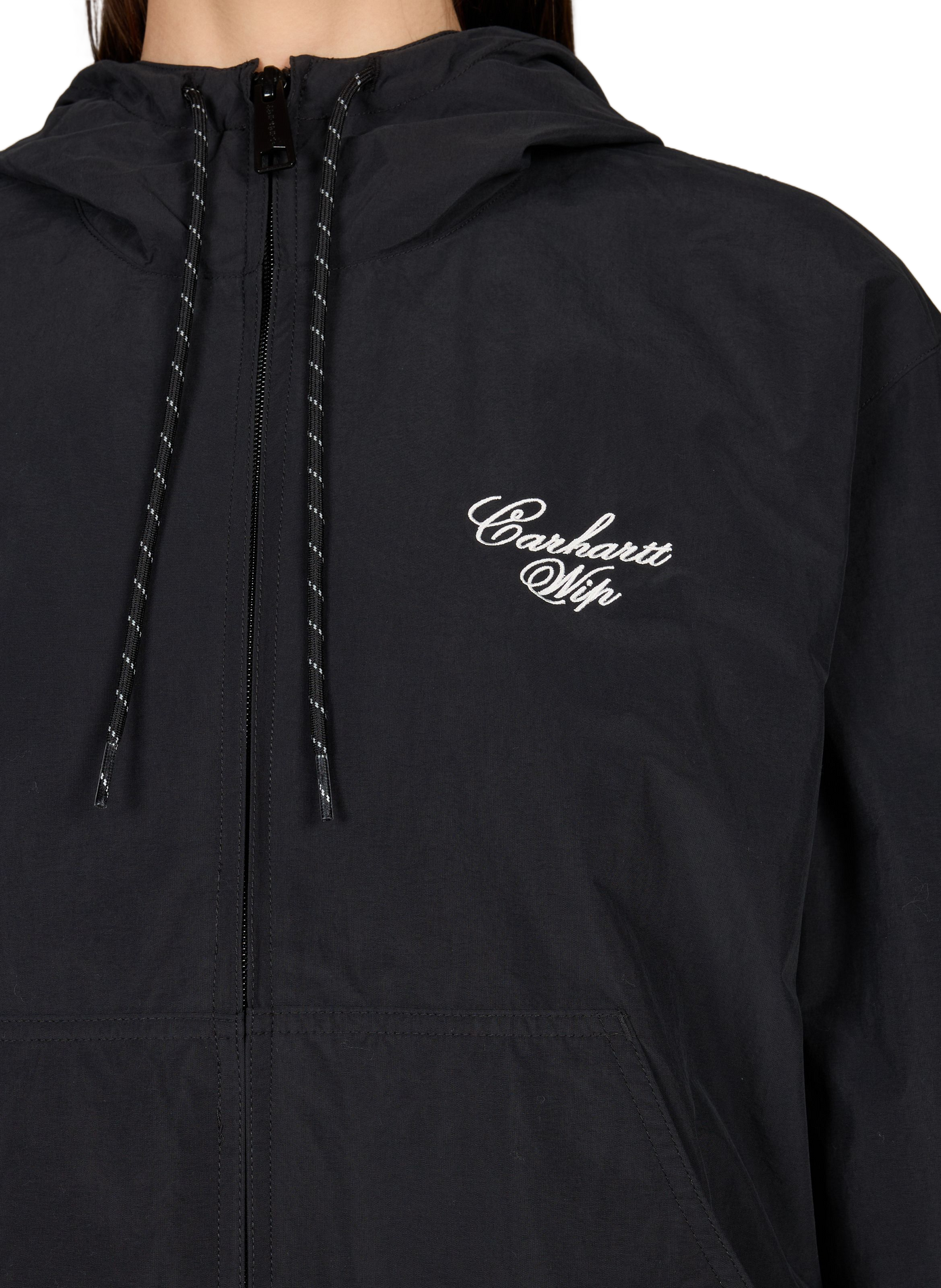 Giacca con cappuccio Travon con logo ricamato CARHARTT WIP Nero