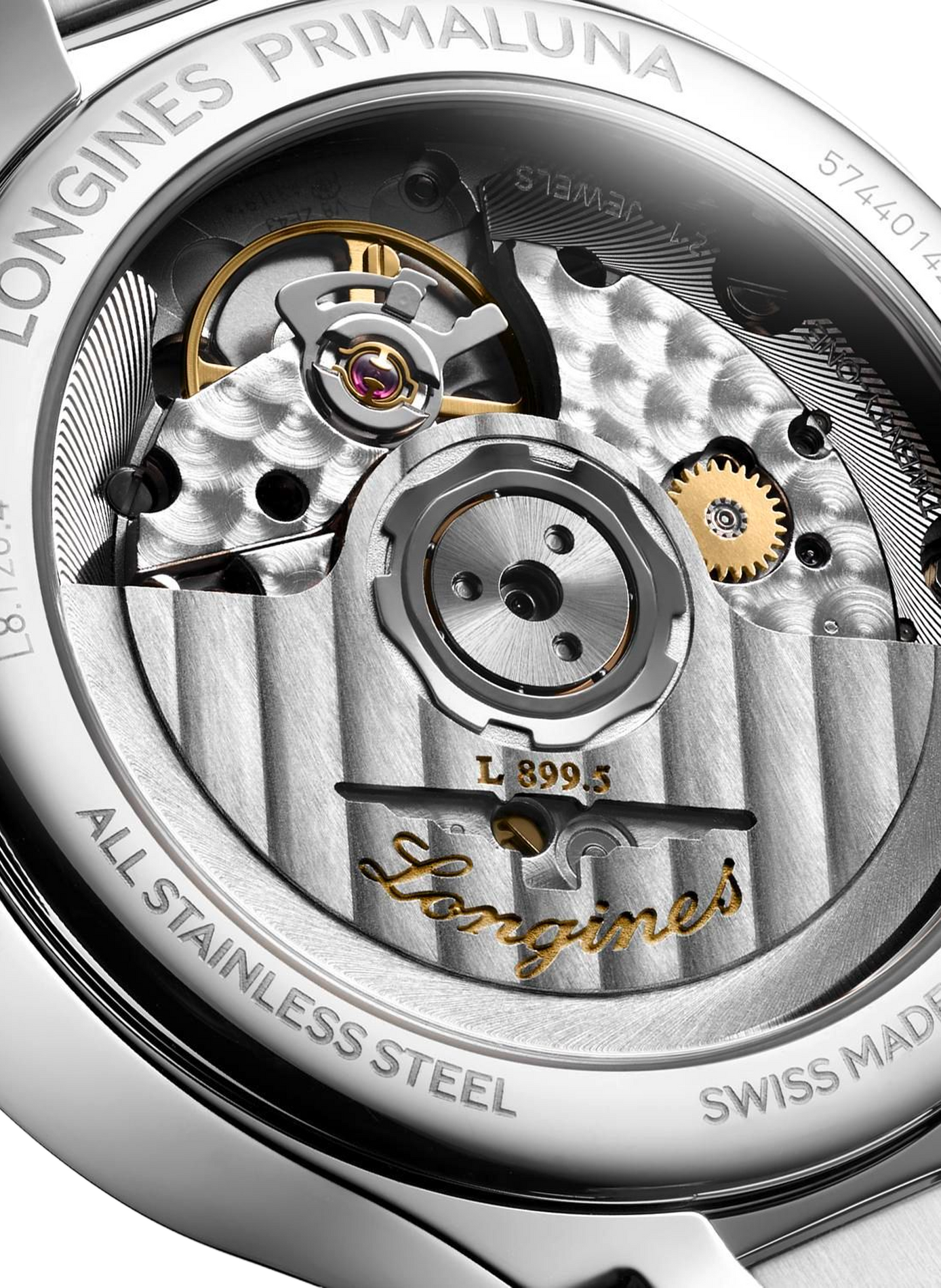 Montre automatique Longines PrimaLuna en acier inoxydable LONGINES Blanc