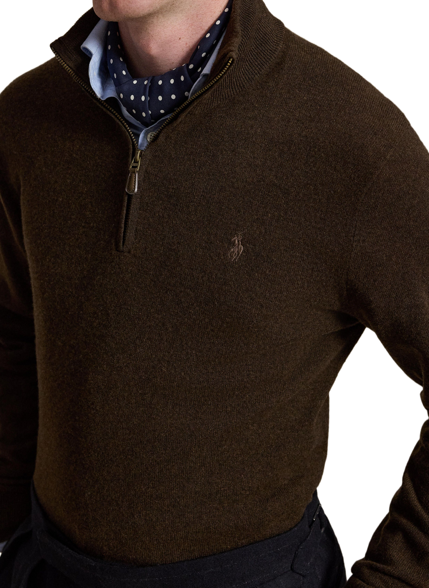 Pull col zippé en laine | Beige POLO RALPH LAUREN Homme