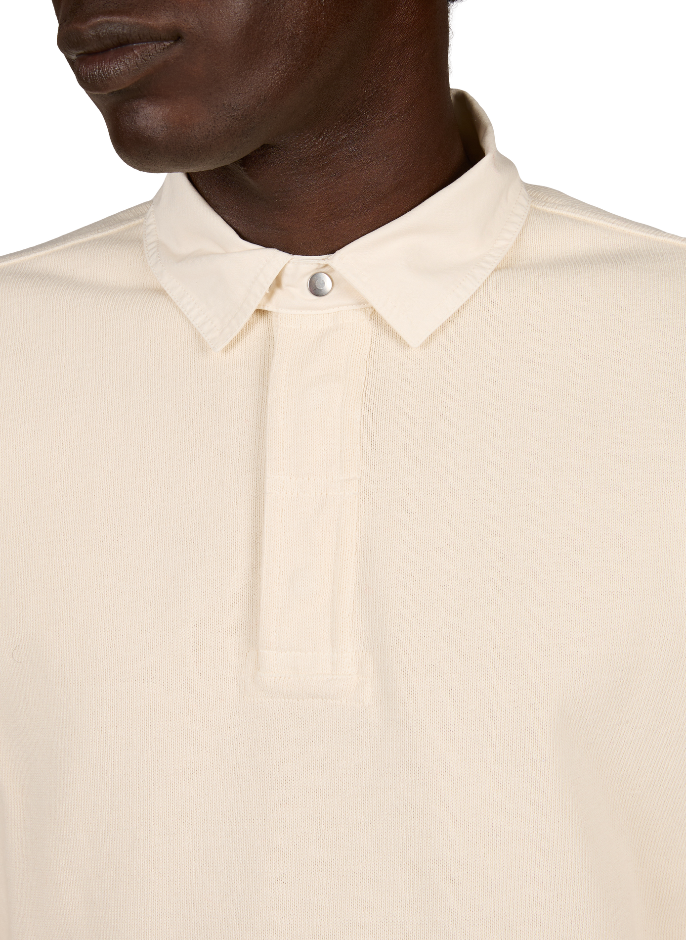 Long-sleeved cotton polo shirt STONE ISLAND Beige