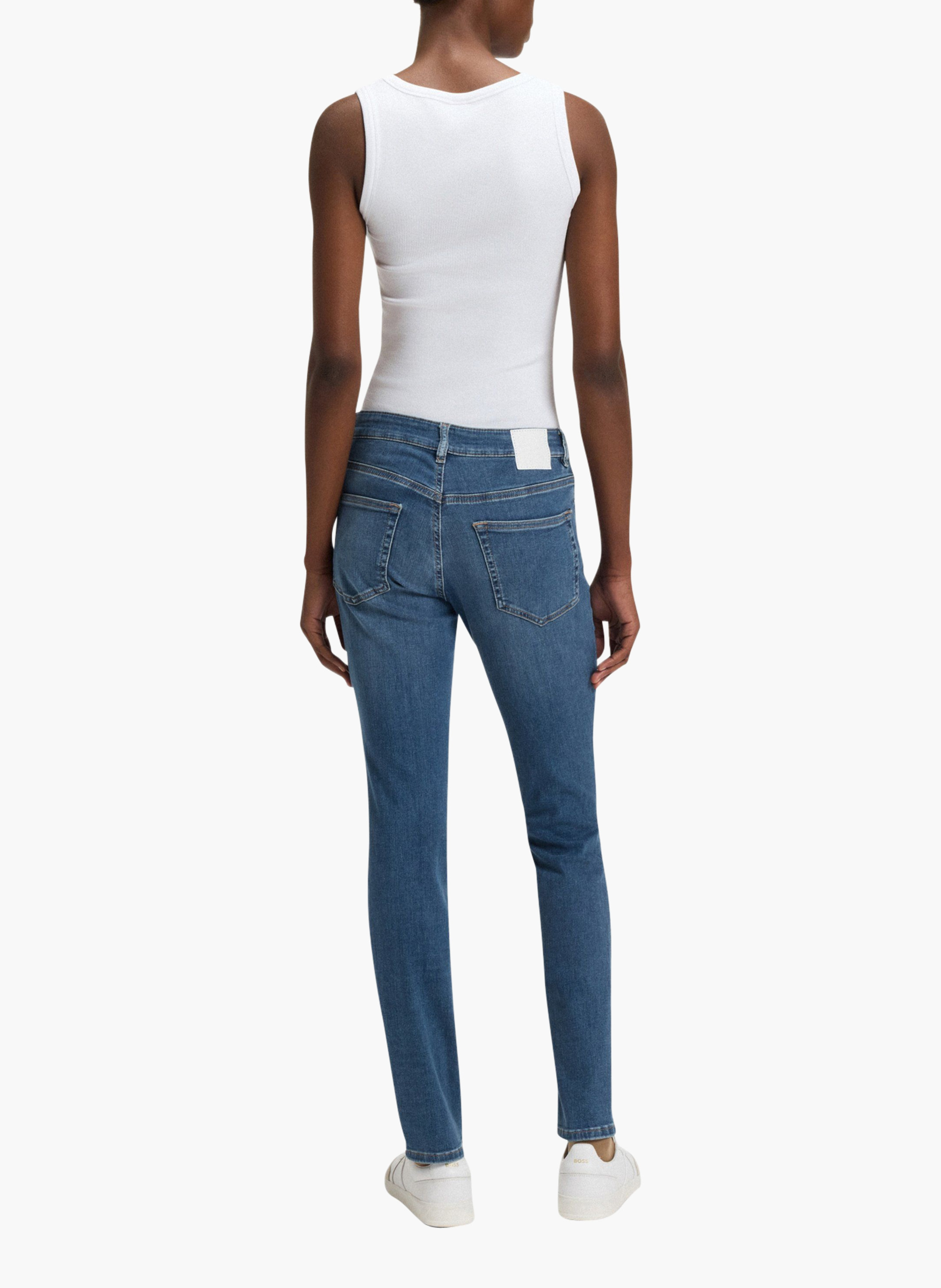 Jean slim en coton mélangé BOSS Bleu