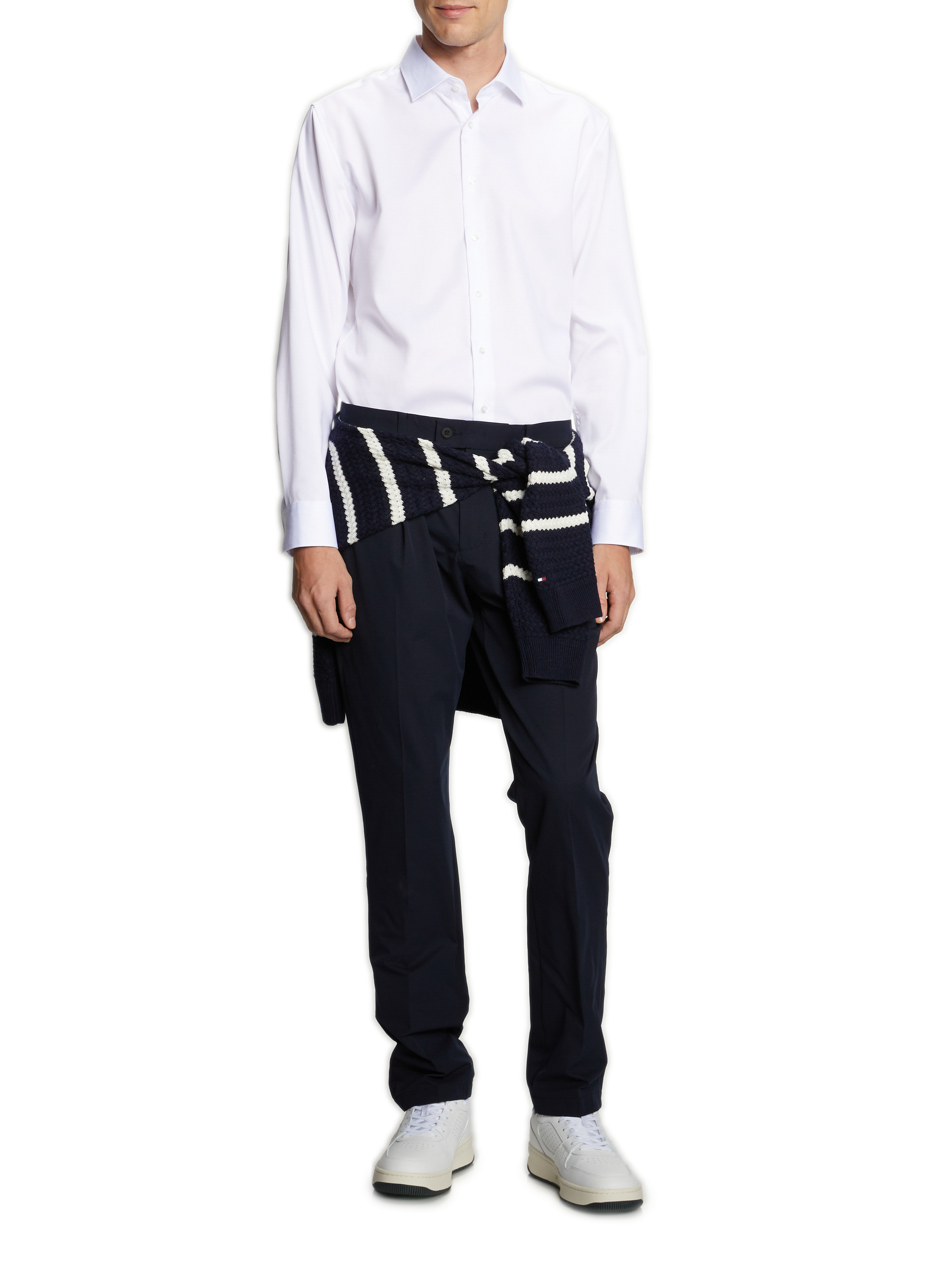 Slim fit overhemd zonder strijken SEIDENSTICKER Wit