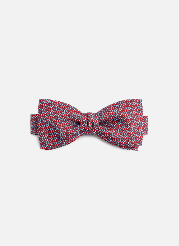 ATELIER F&B Printed silk bow tie Red