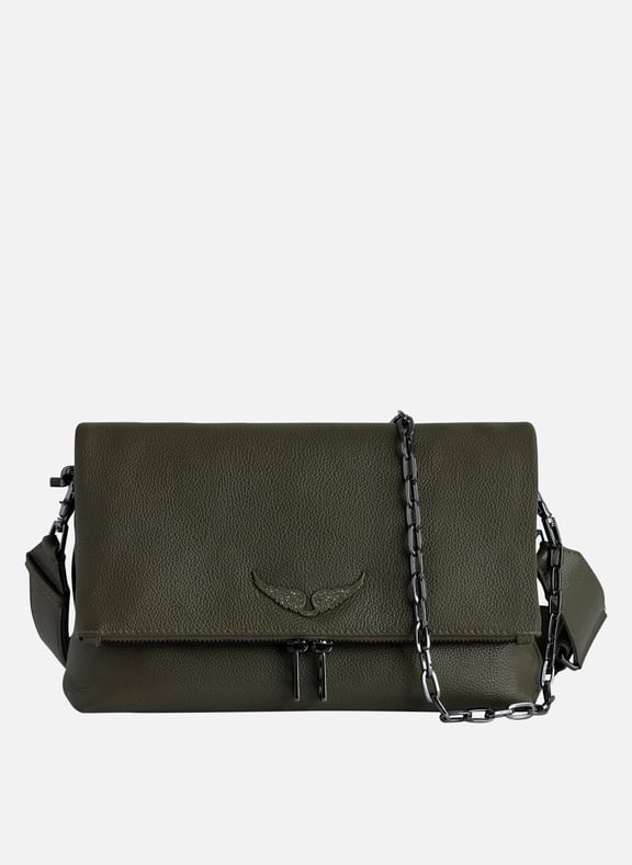Sac bandoulière en cuir rocky Vert by ZADIG&VOLTAIRE ZADIG&VOLTAIRE Sac bandoulière en cuir rocky Vert