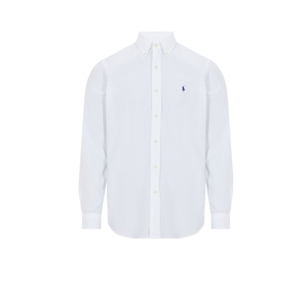 Polo Ralph Lauren Long-sleeved Button-down Shirt With Tailored Fit In White