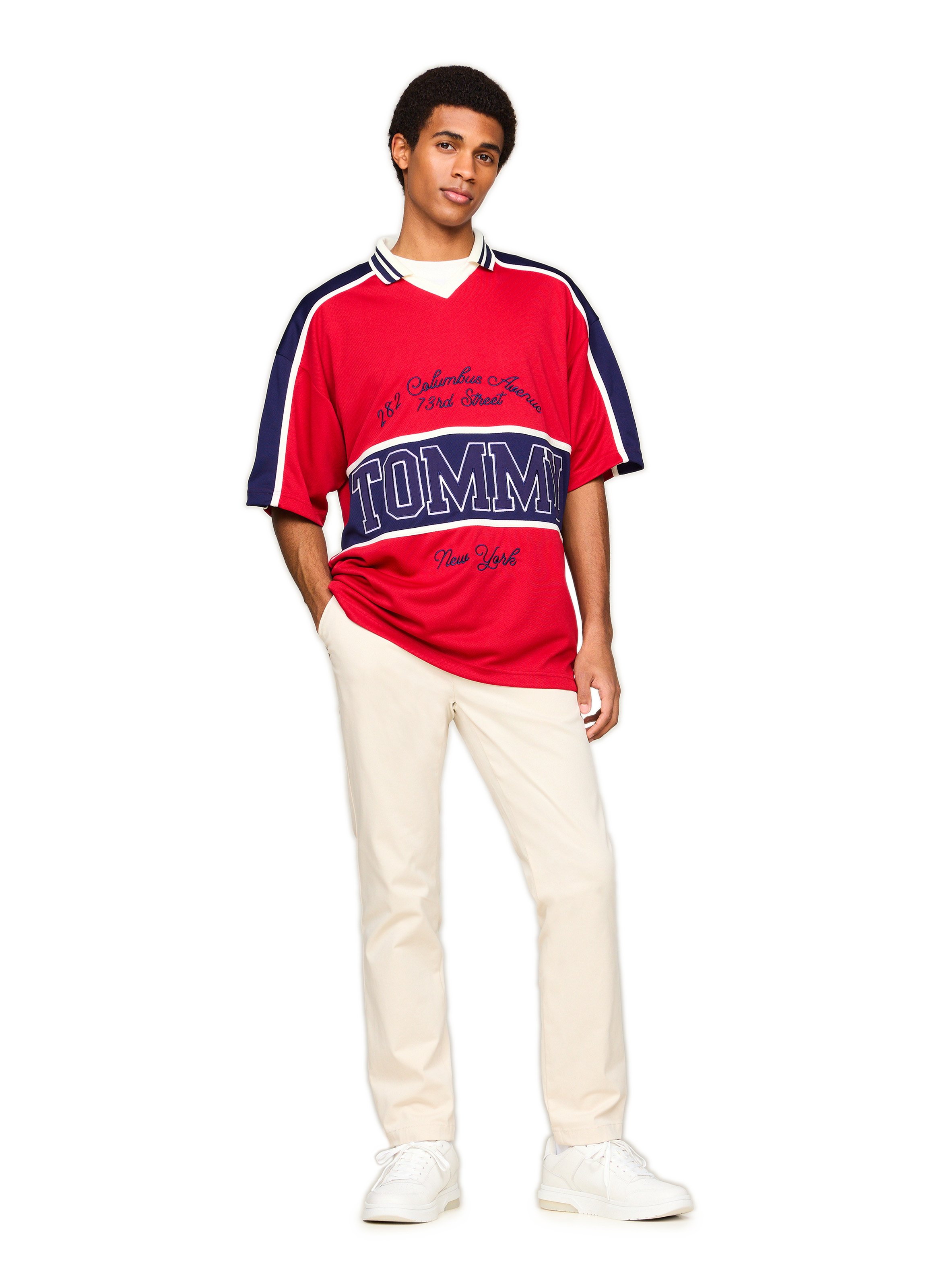 Bedford slim-fit cotton trousers TOMMY HILFIGER Beige