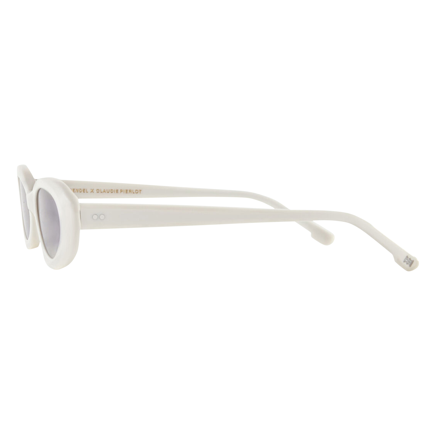 Lunettes de soleil ovales CLAUDIE PIERLOT Blanc