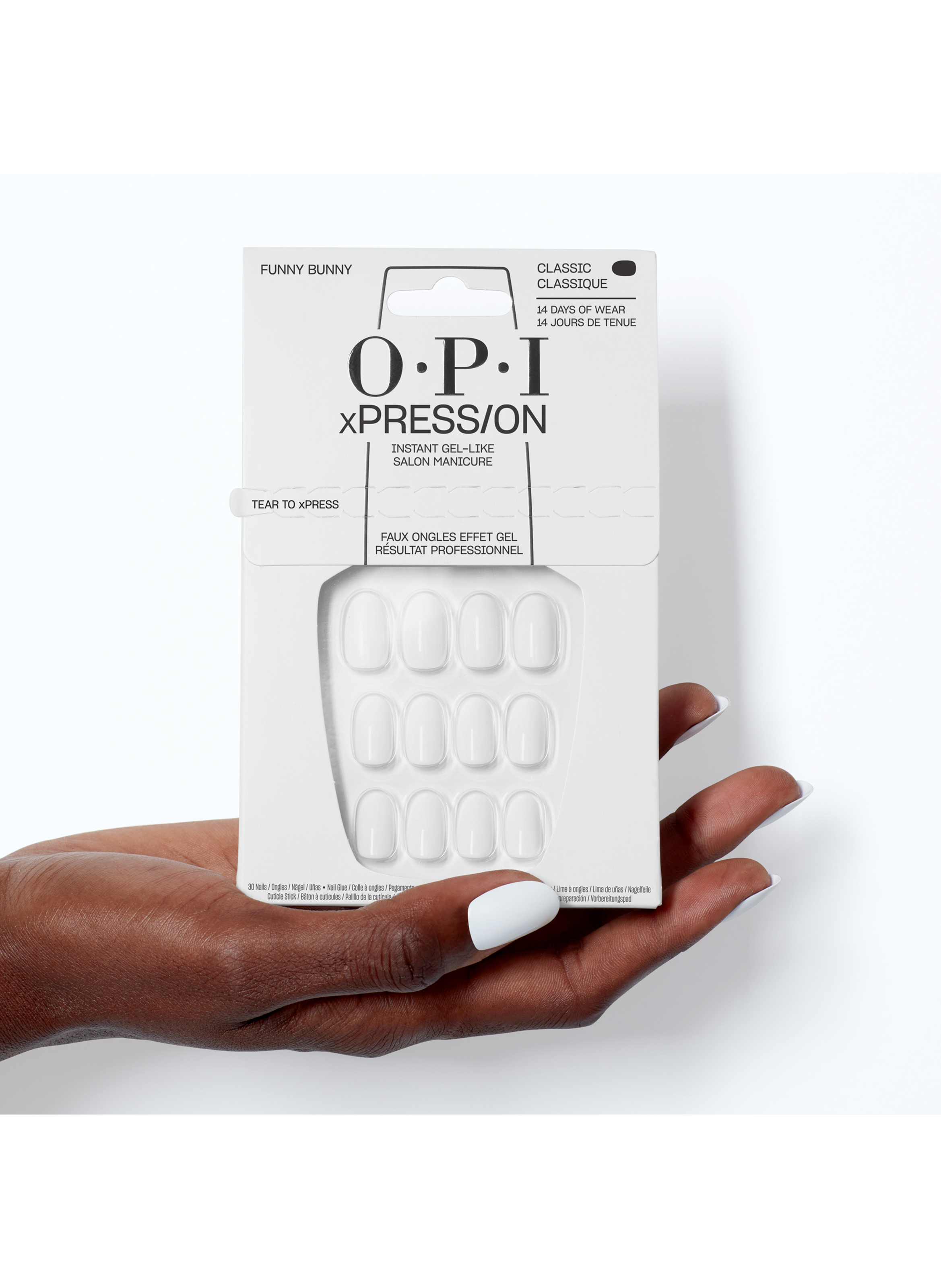 Funny Bunny - xPRESS/ON - Reusable fake nails OPI Blanc