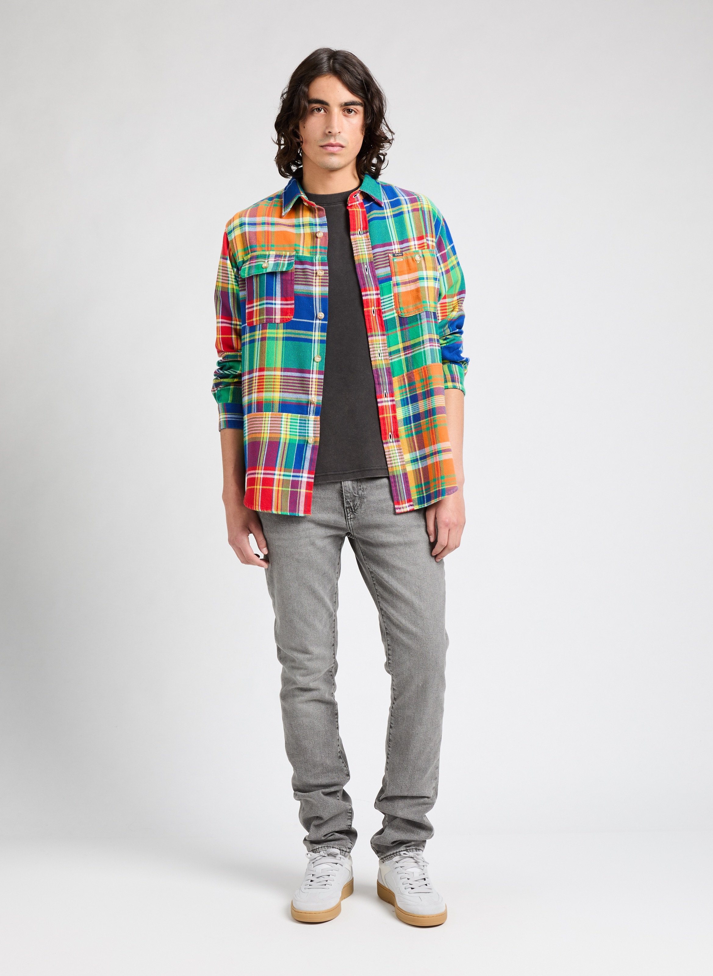 Chemise motif tartan multicolore Multicolore