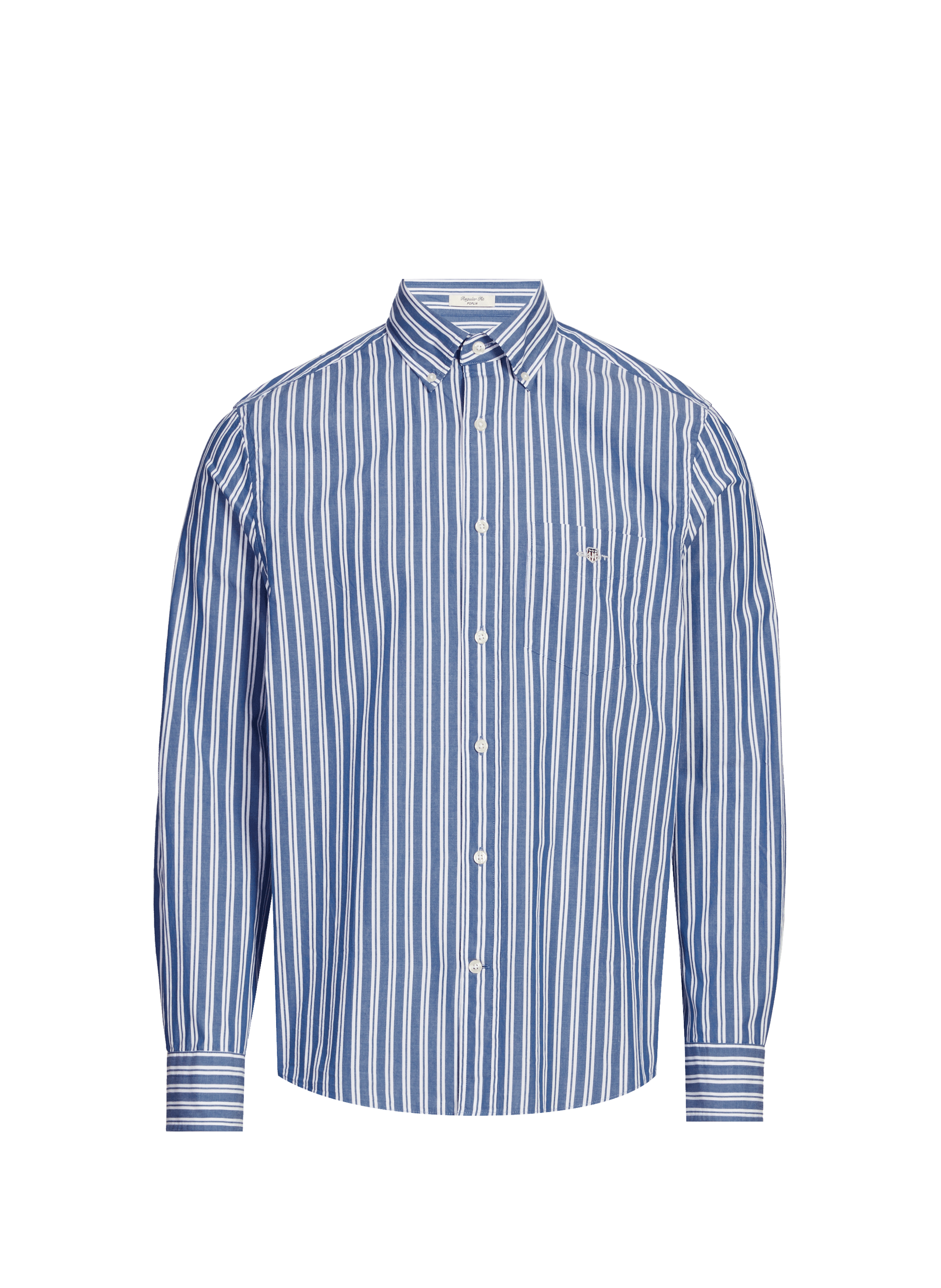 Chemise à rayures en coton Bleu