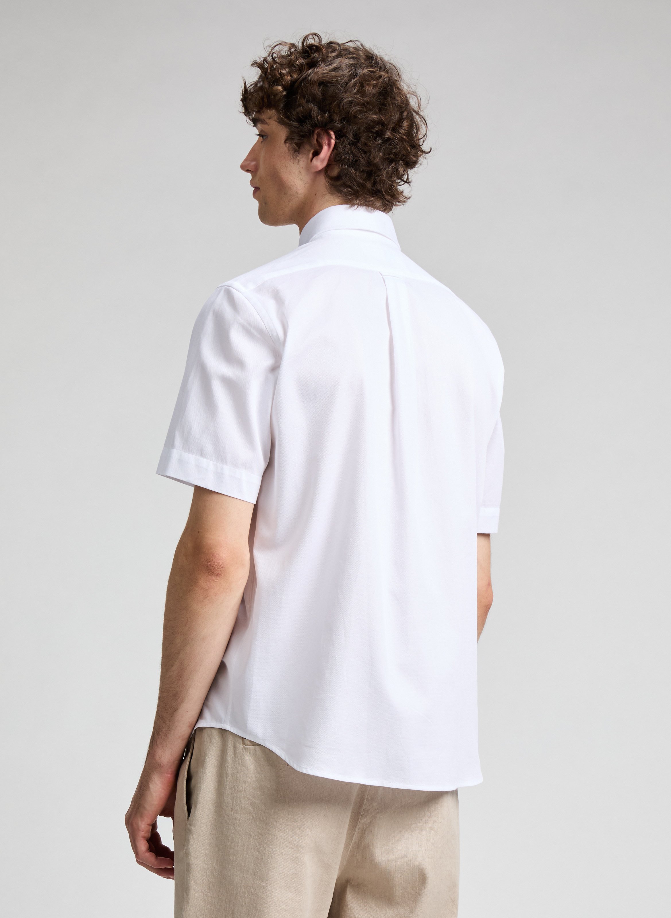 Chemise à col américain en coton EDEN PARK Blanc