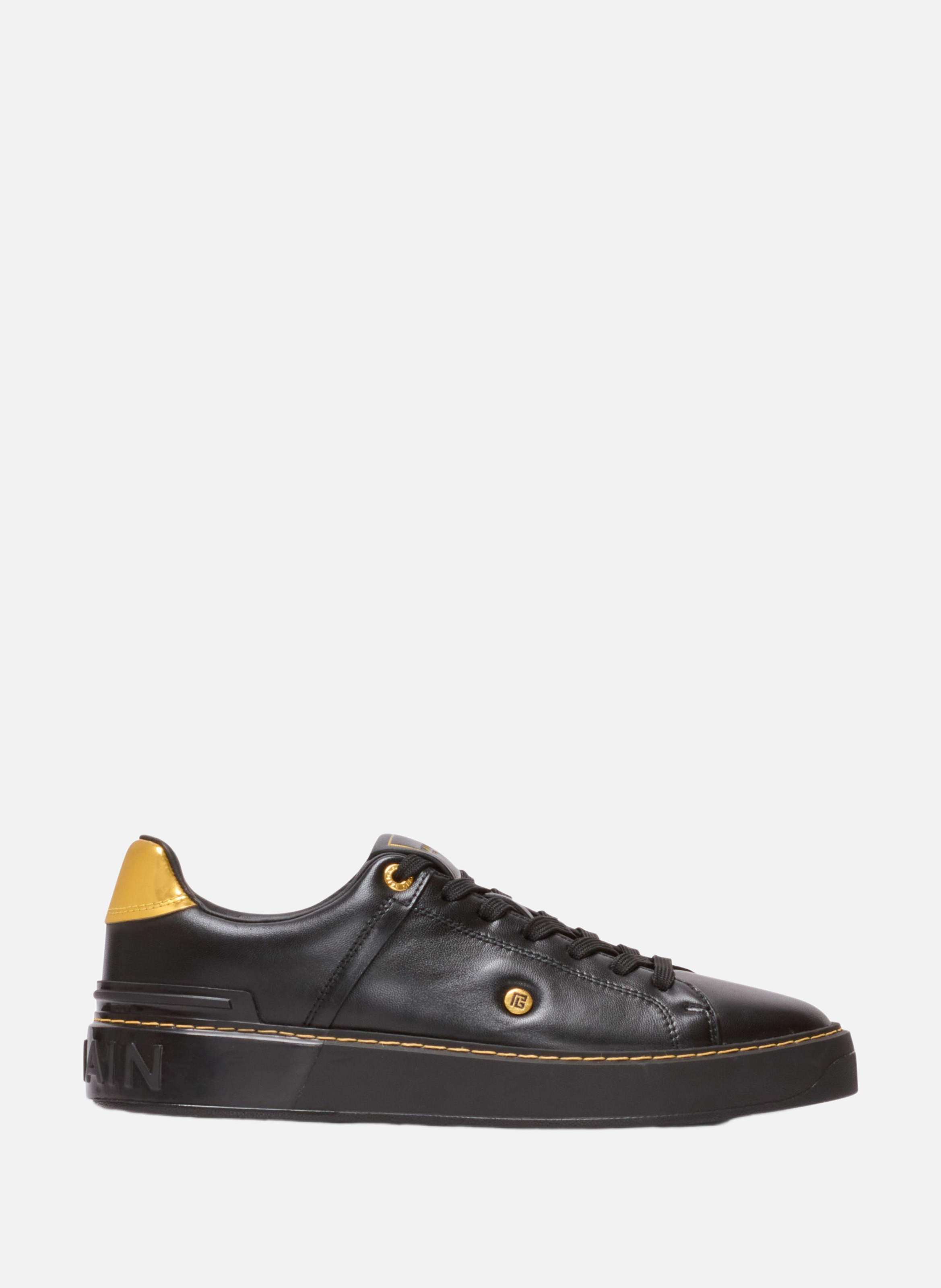 Baskets b-court en cuir de veau BALMAIN Noir