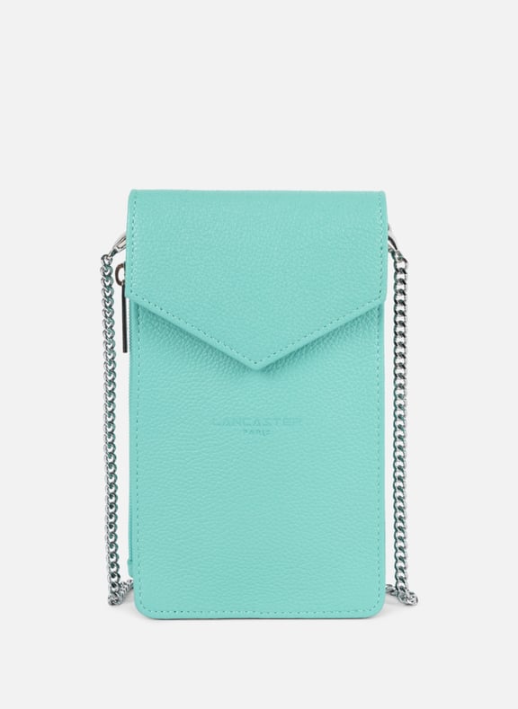 Pochette smartphone - foulonné pm Bleu by LANCASTER LANCASTER Pochette smartphone - foulonné pm Bleu