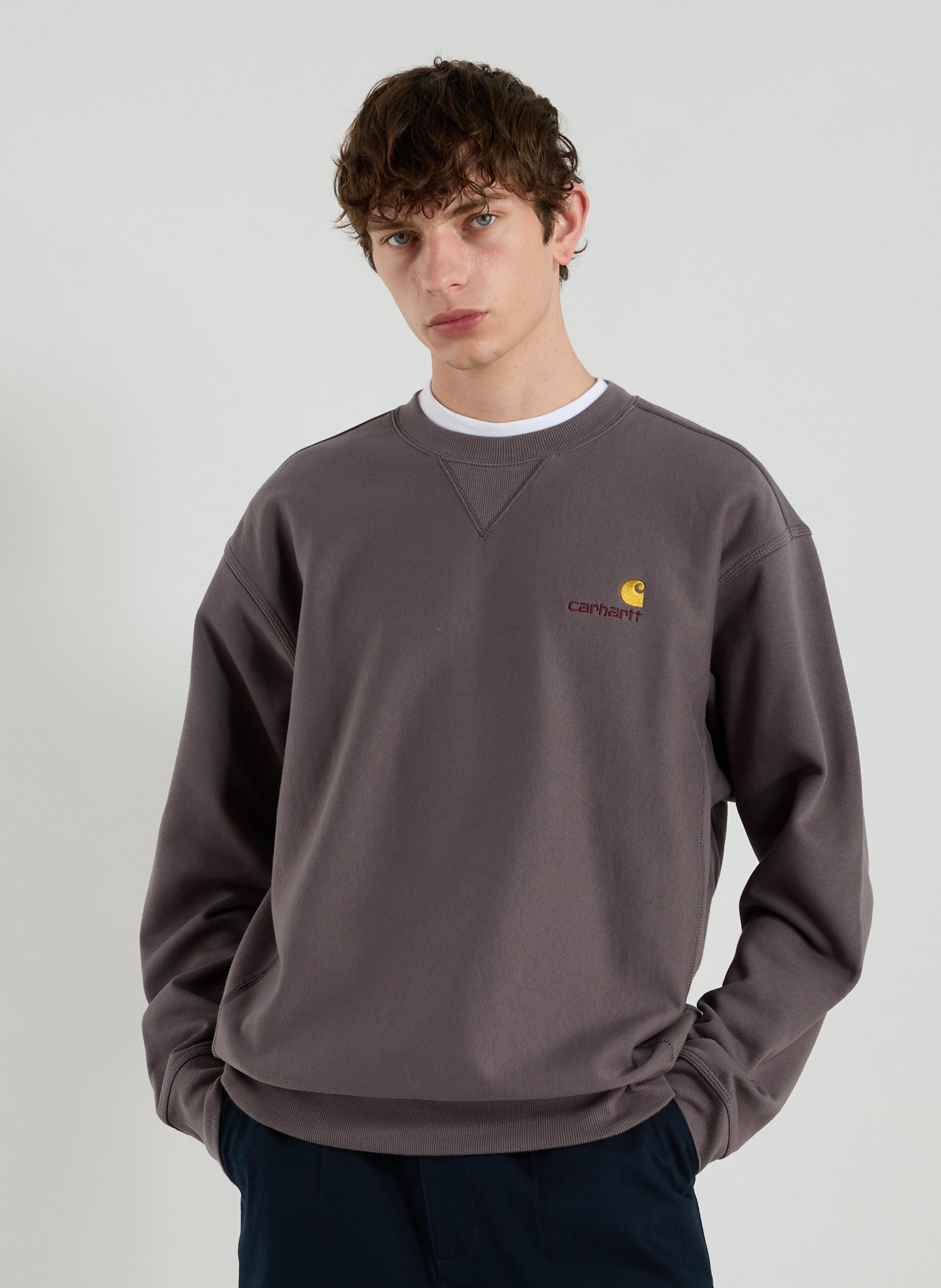 CARHARTT WIP Sweatshirt ample en coton mélangé Gris