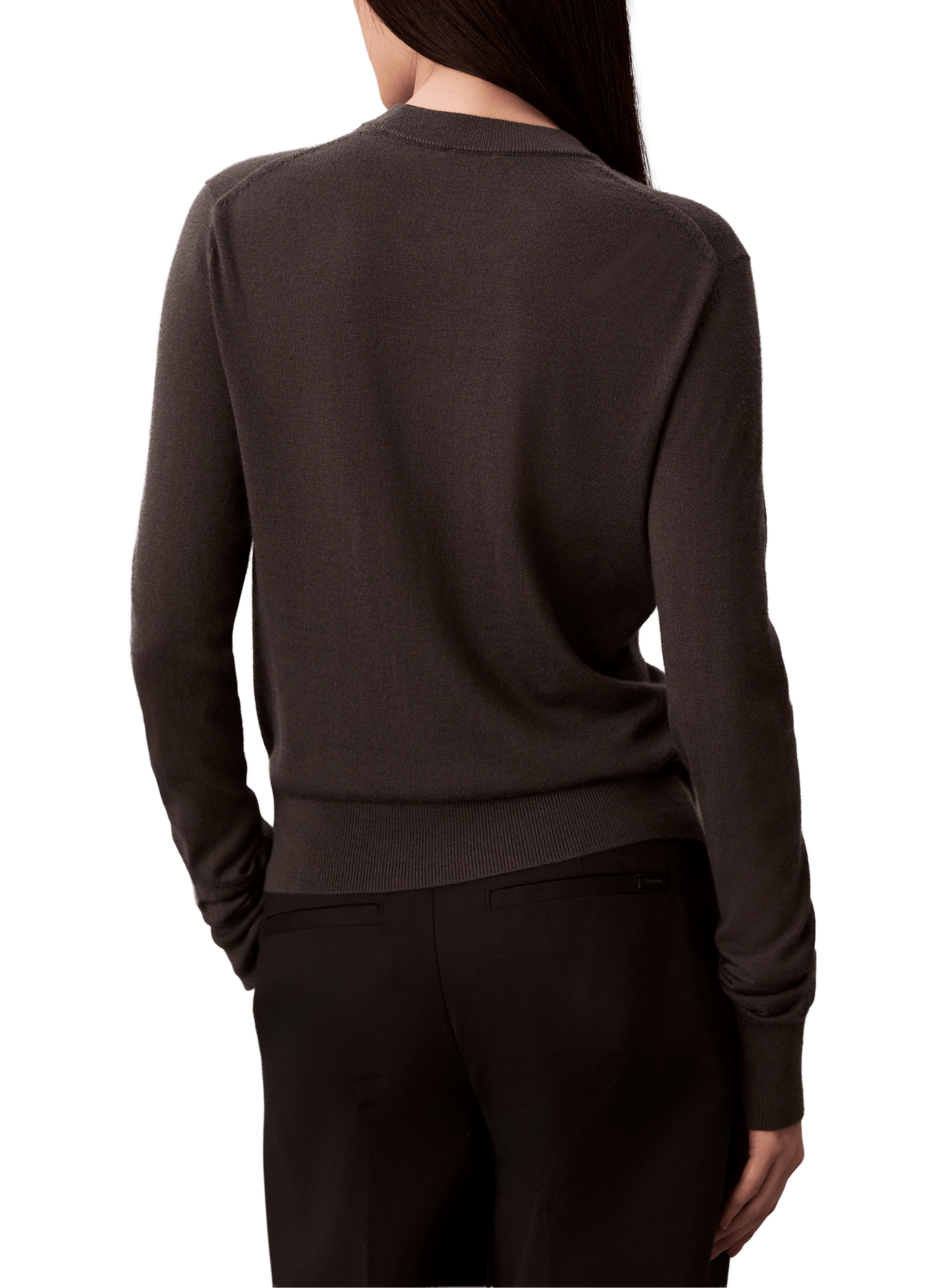 Pull en laine mélangée CALVIN KLEIN Gris