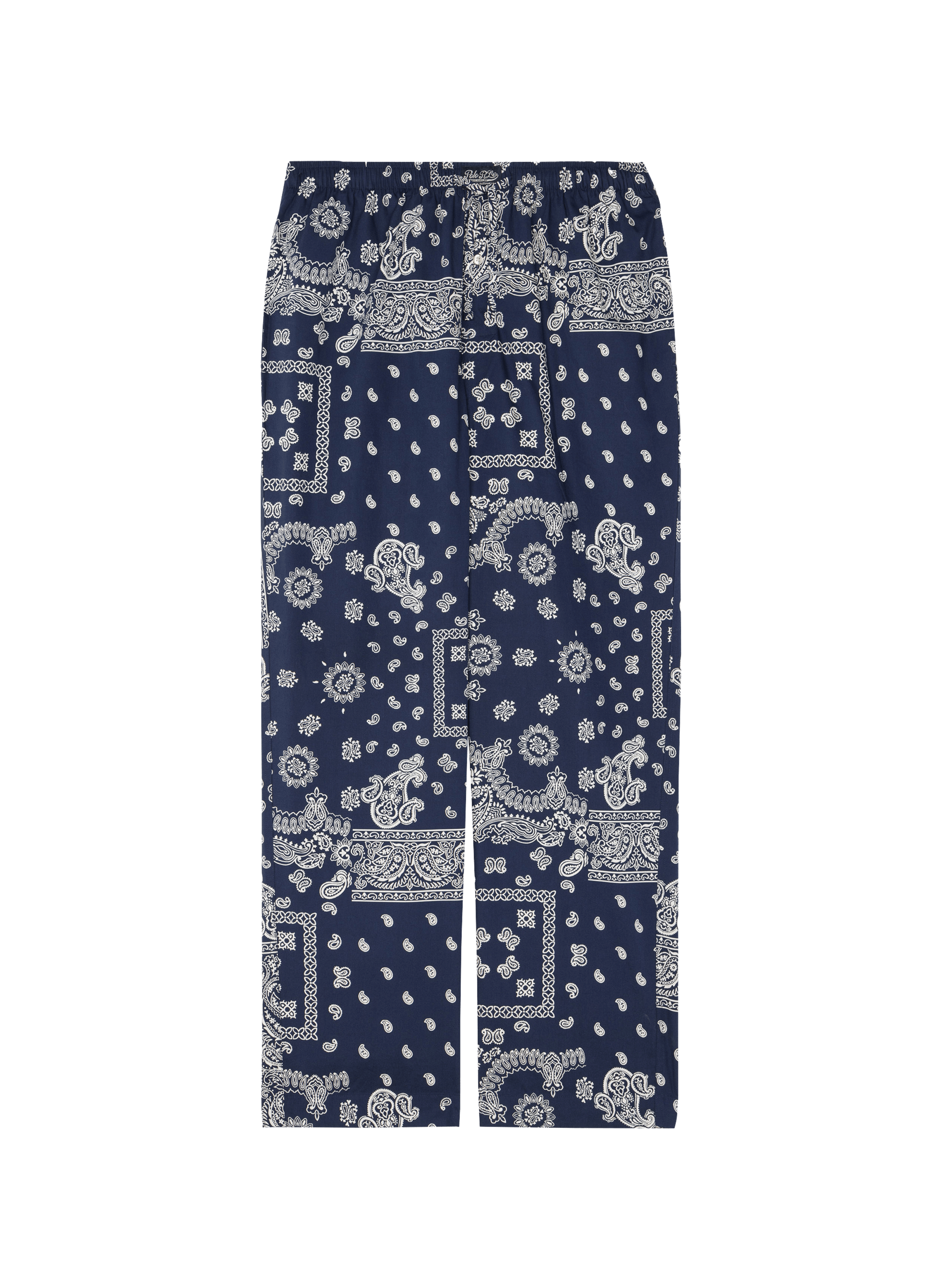 POLO RALPH LAUREN Straight pants with bandana pattern Blue