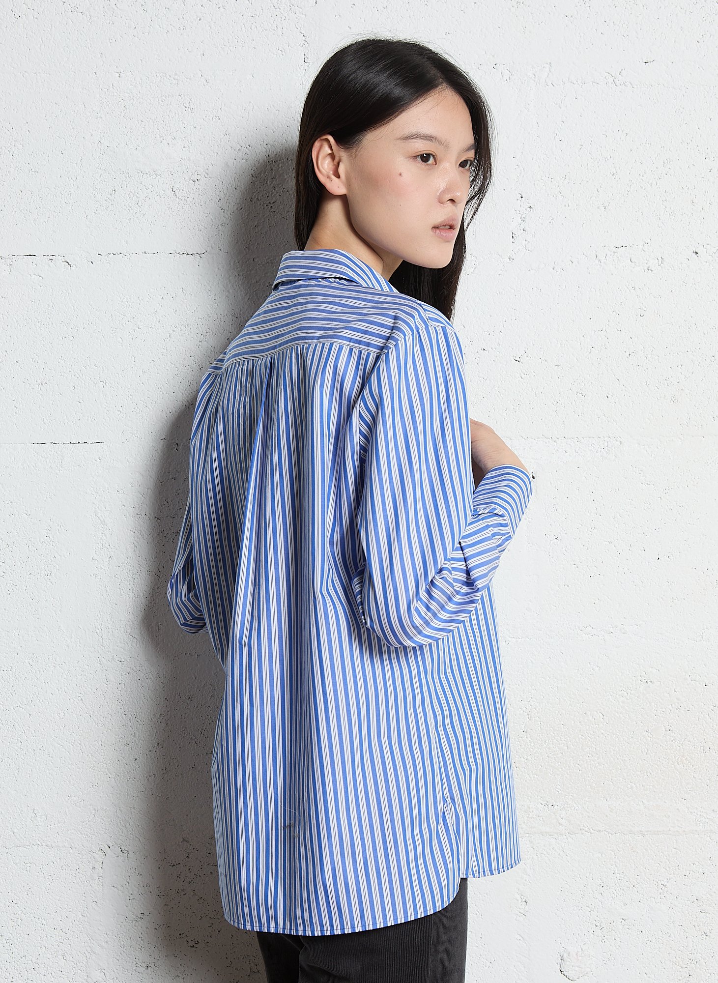 Chemise droite à rayures esmeralda MAISON 123 Bleu