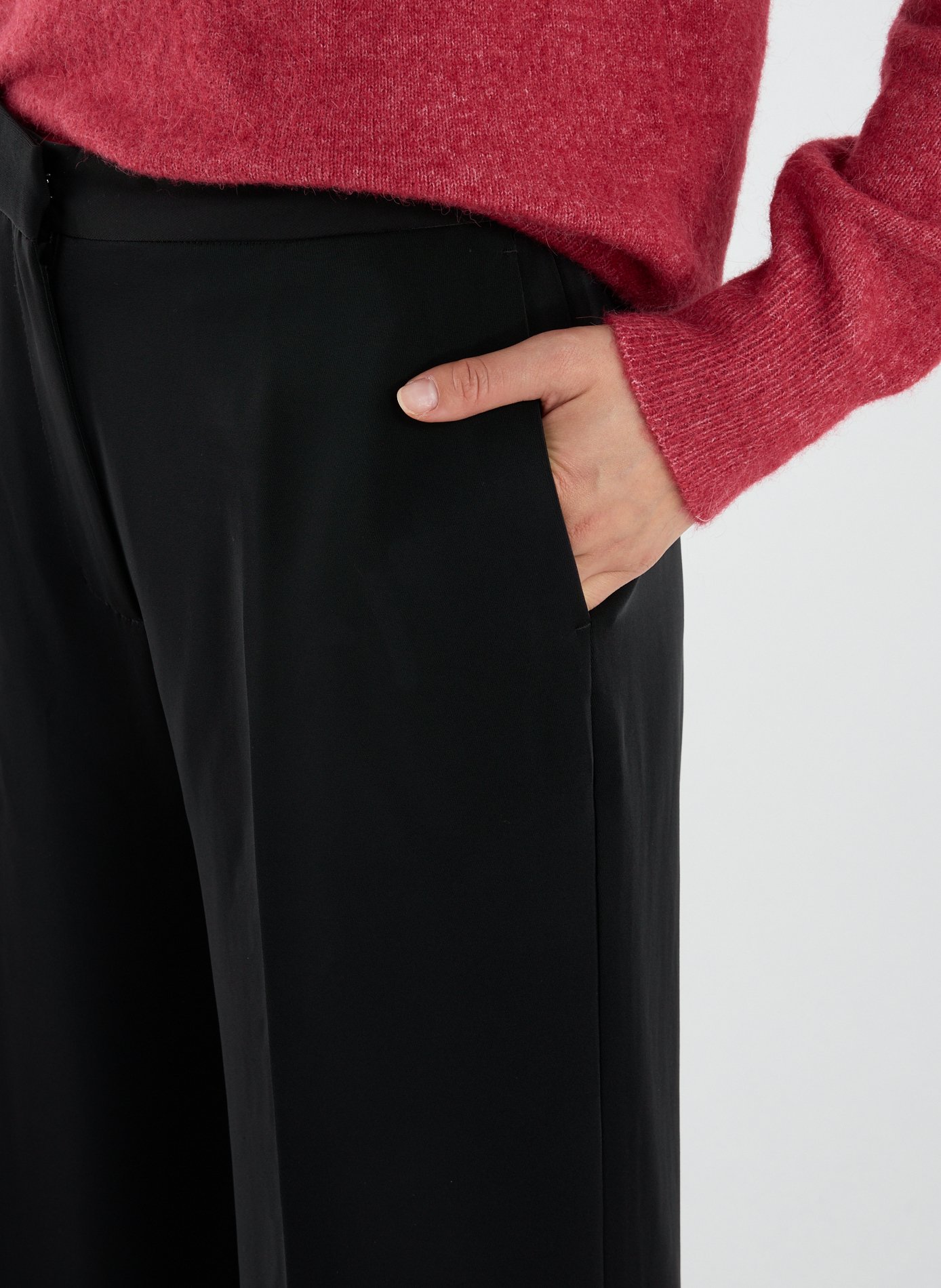 Pleated wide-leg trousers SAMSOE SAMSOE Black