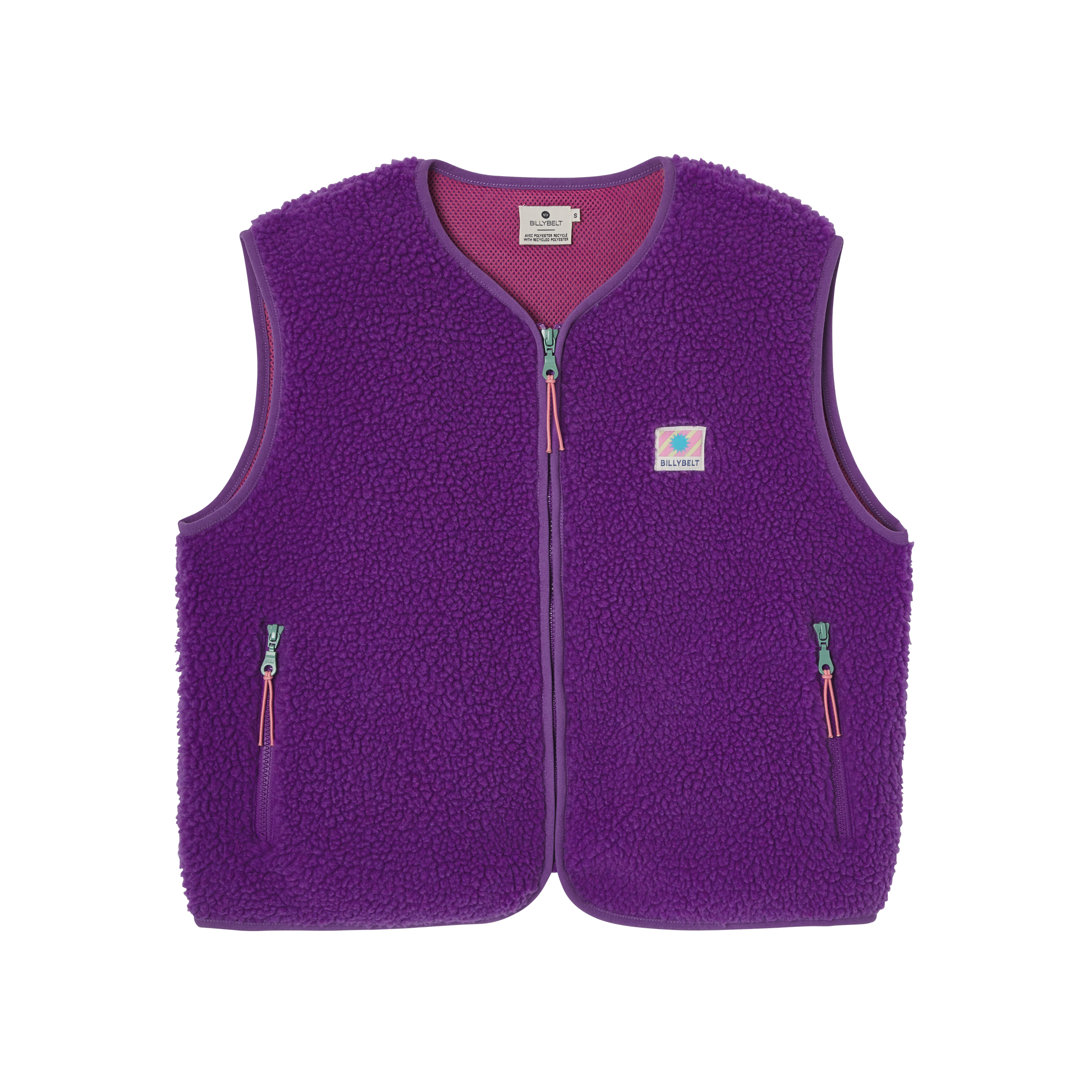 Veste sherpa zippée sans manches BILLYBELT Violet