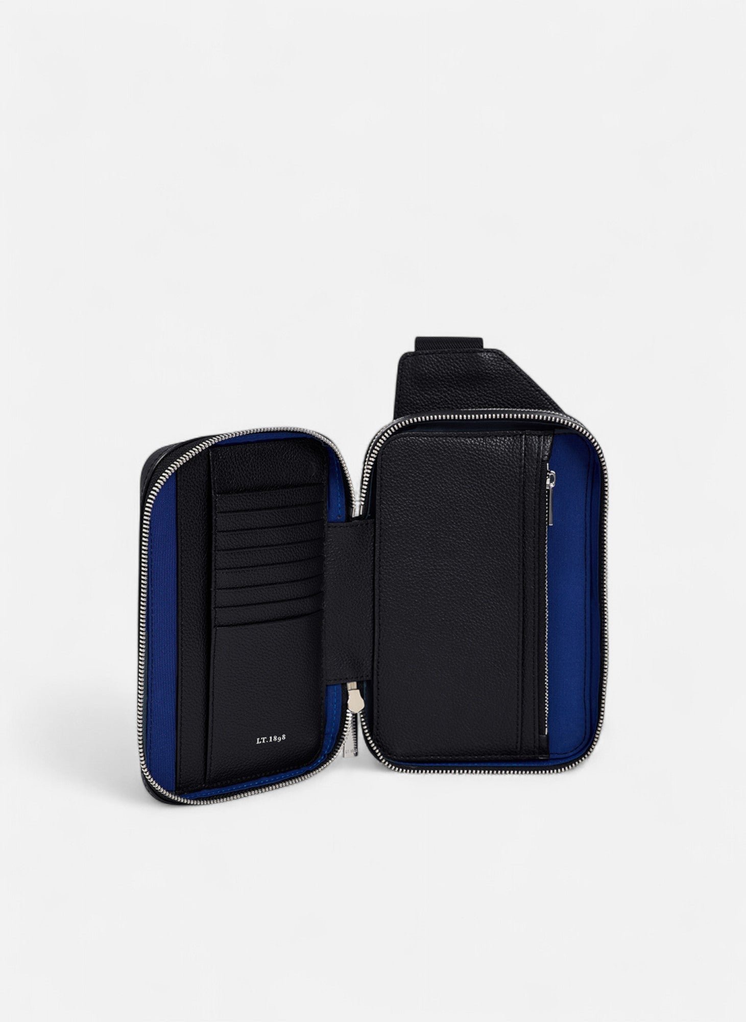 Sacoche sling emile en cuir grainé LE TANNEUR Noir