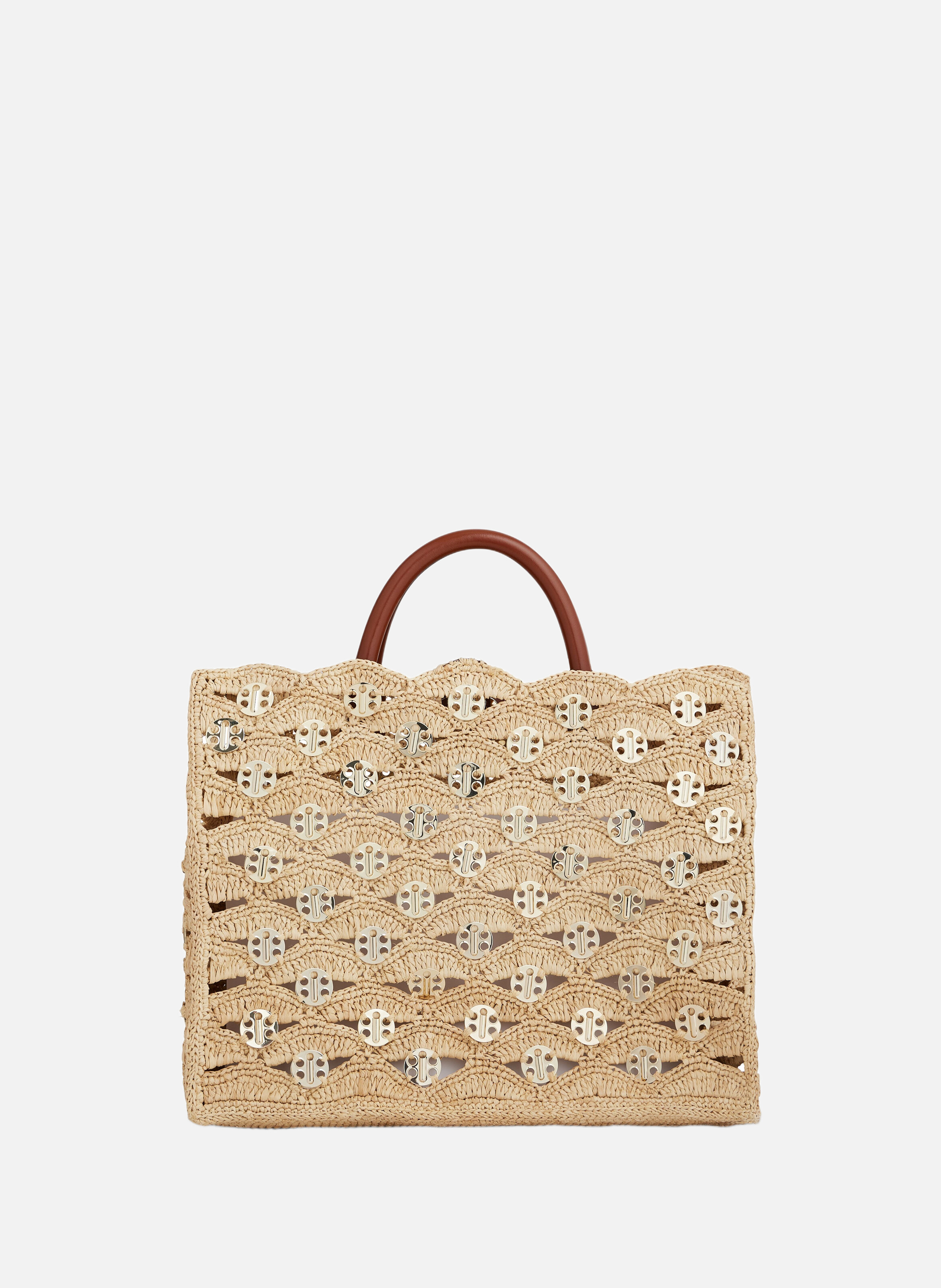 Sac cabas en raphia RABANNE Beige