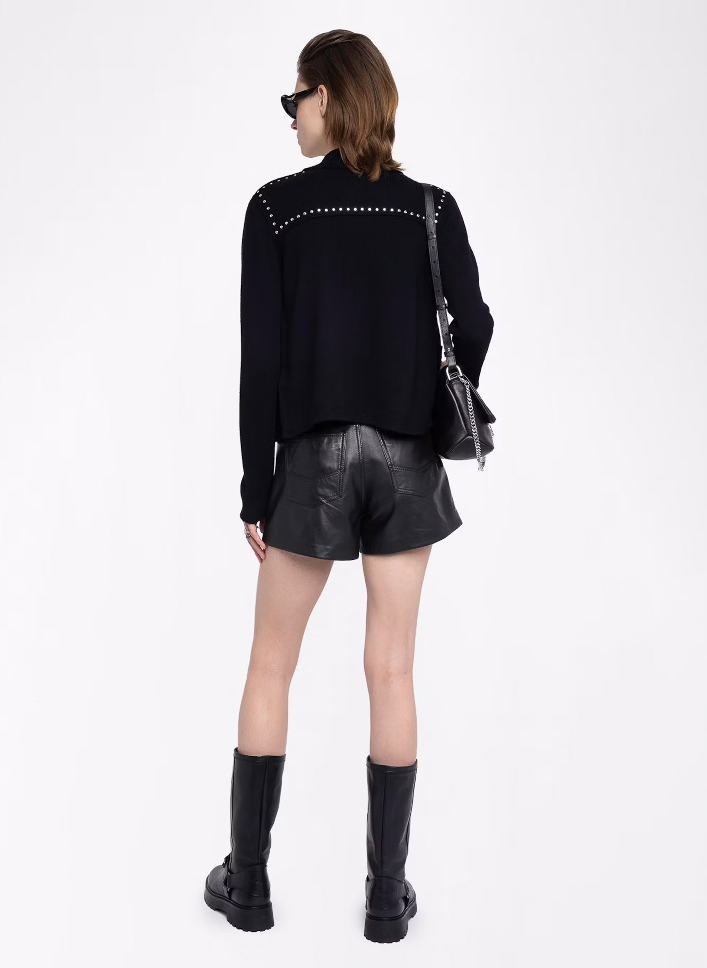 Cardigan droit en laine et cachemire adany ZADIG&VOLTAIRE Noir