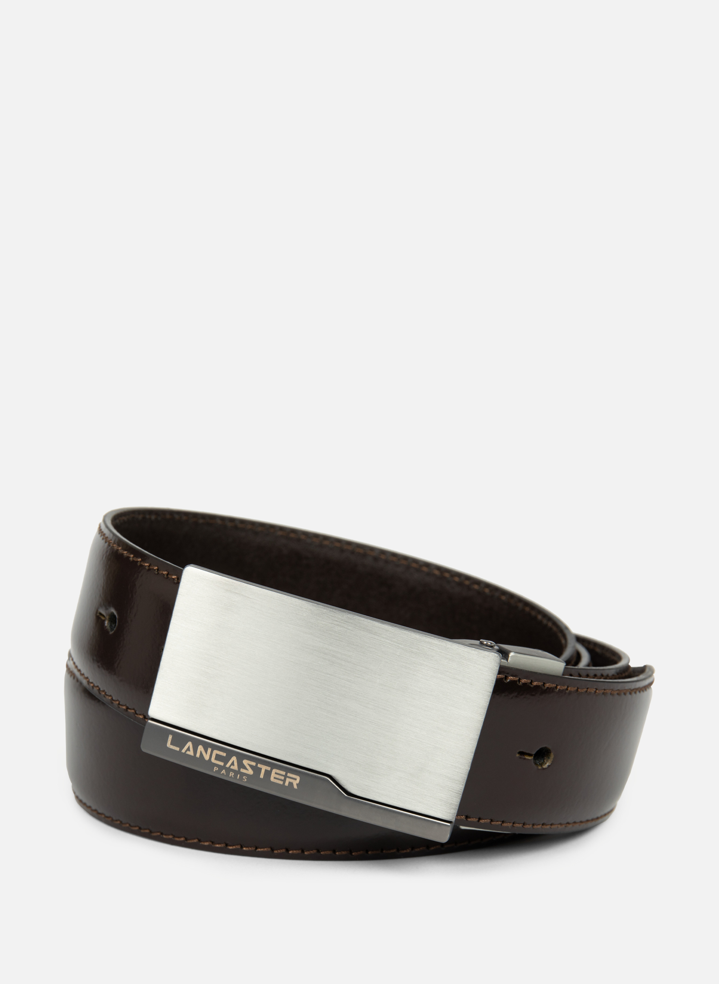 Ceinture - ceinture cuir lisse LANCASTER Marron