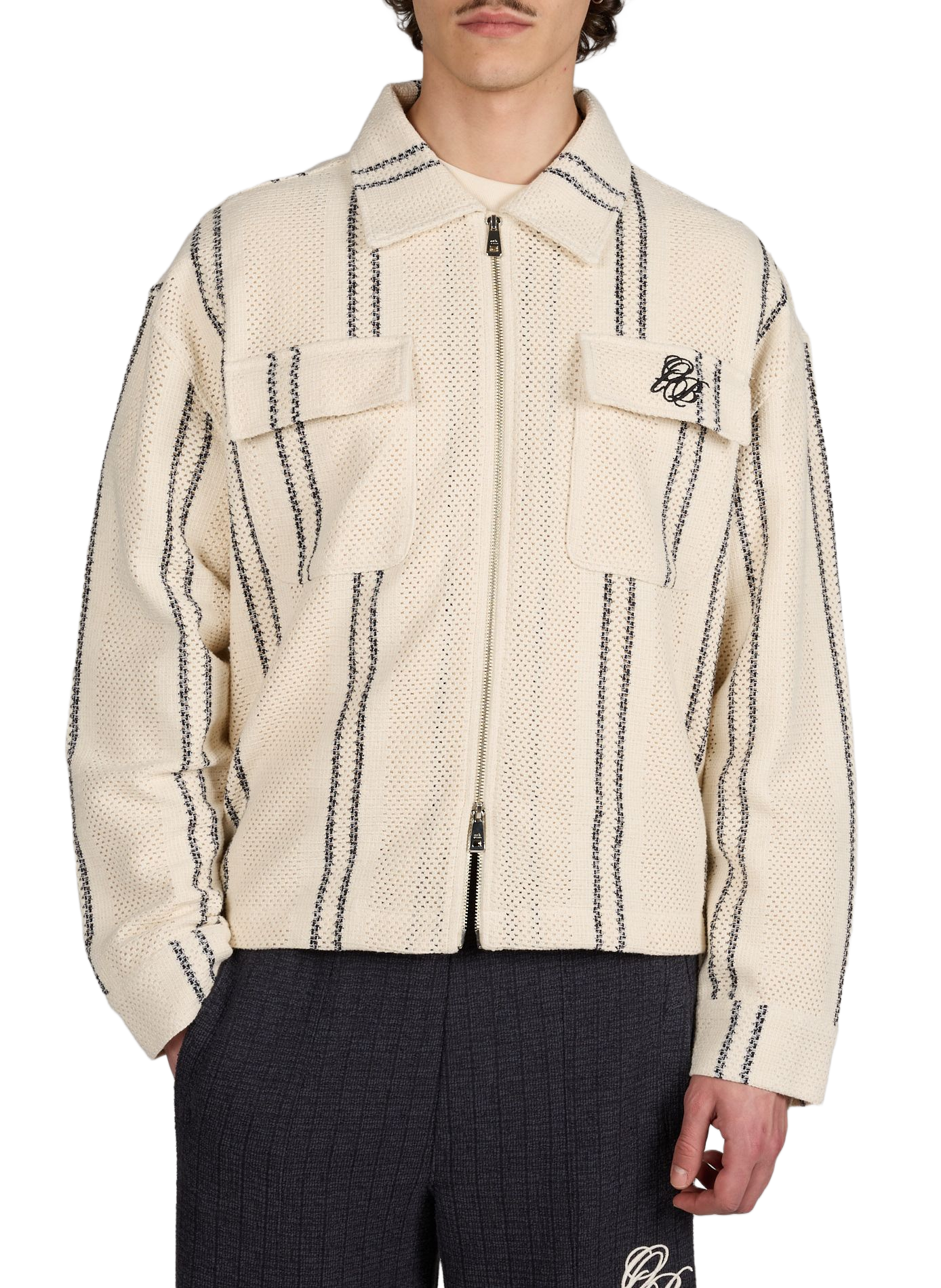 Striped cotton blend The drift jacket ONLY THE BLIND Multicolour