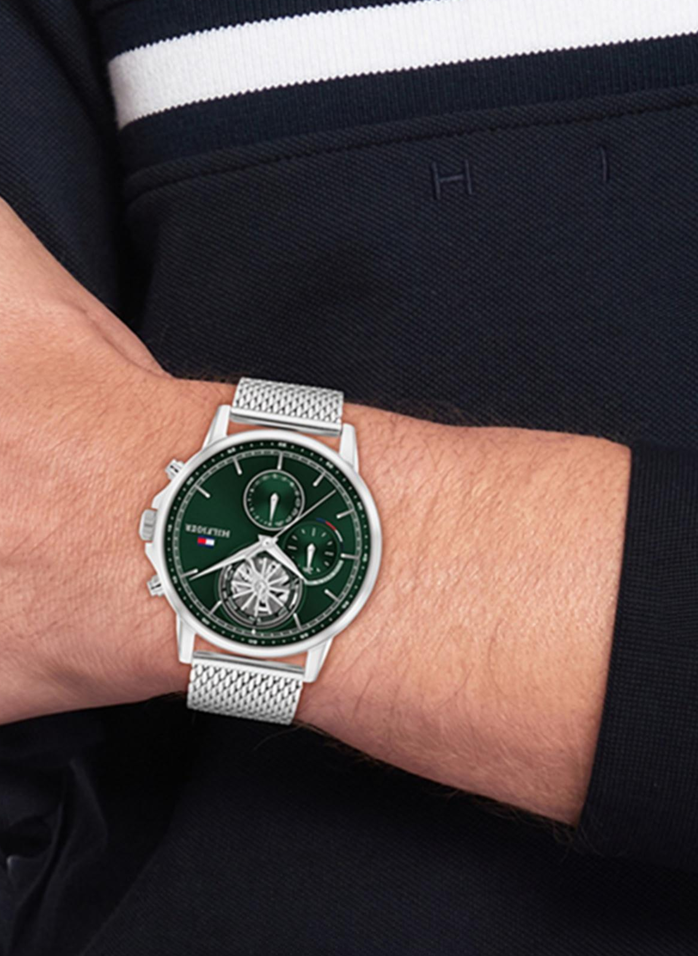 Montre quartz Stewart en acier inoxydable TOMMY HILFIGER MONTRES Argent