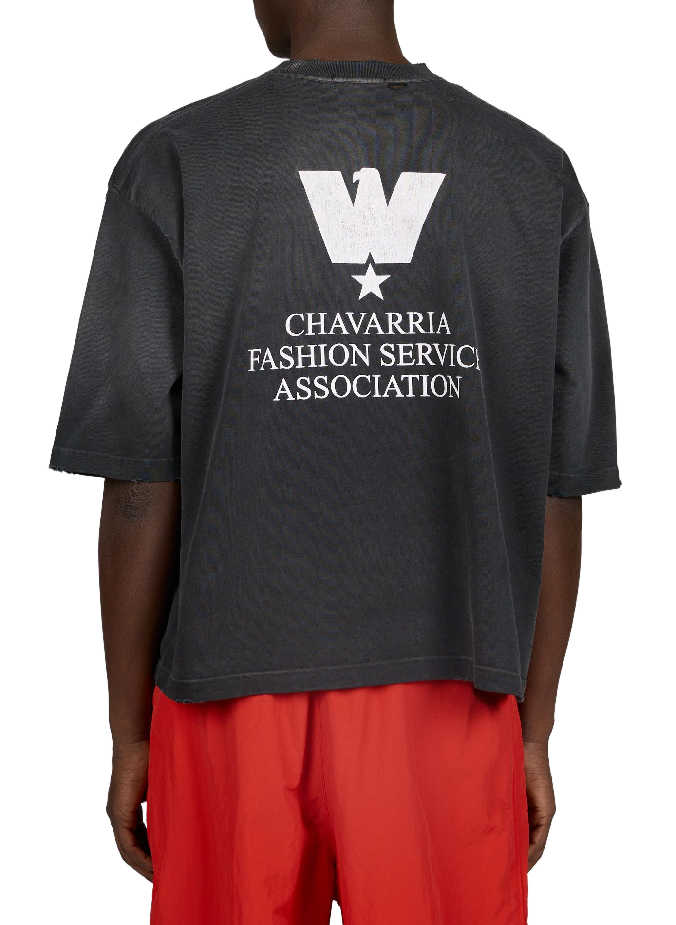 T-shirt ample à imprimé en coton WILLY CHAVARRIA Noir