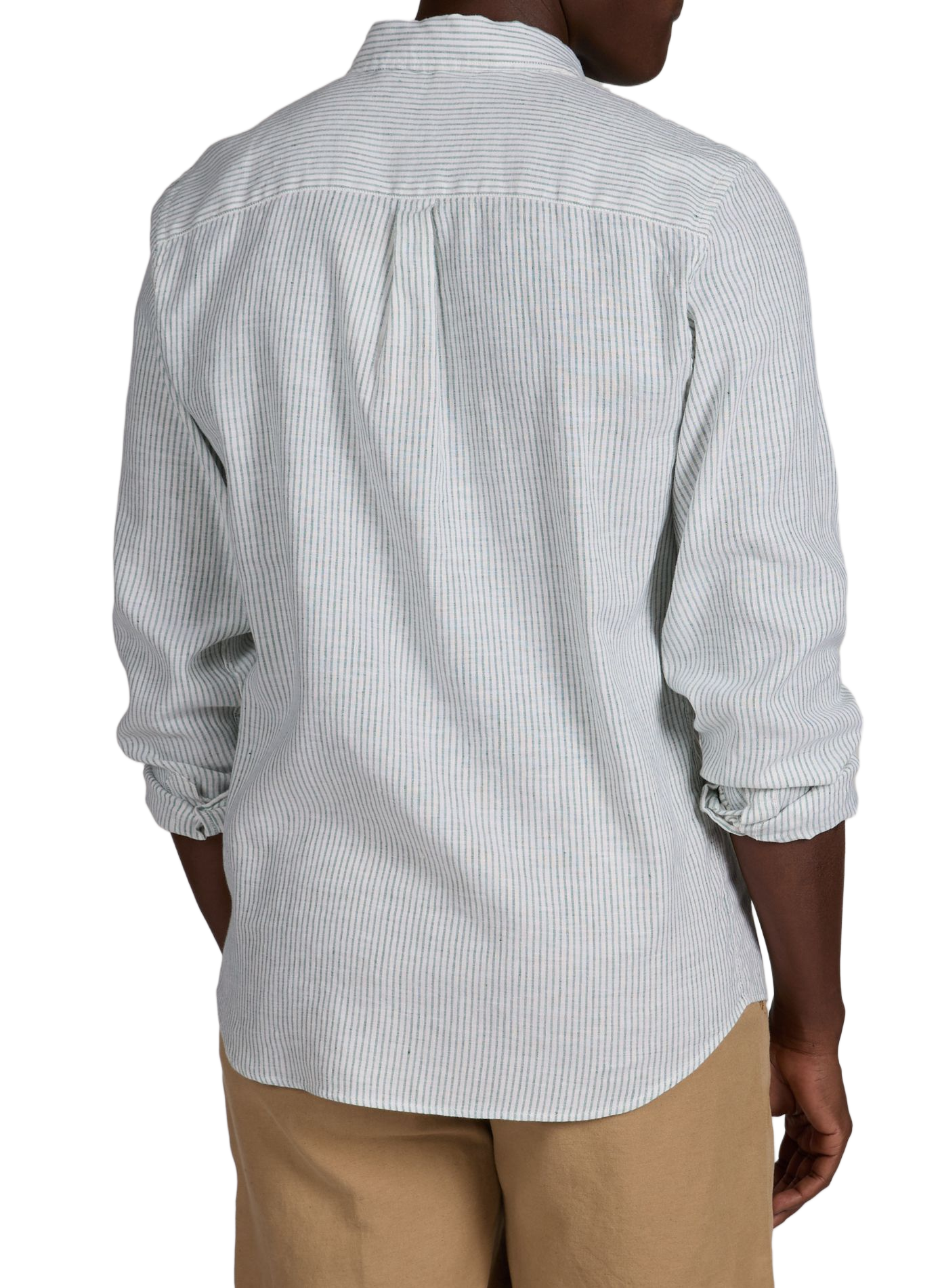 Striped Ivoy shirt in a blend of cotton and linen FAGUO Multicolour