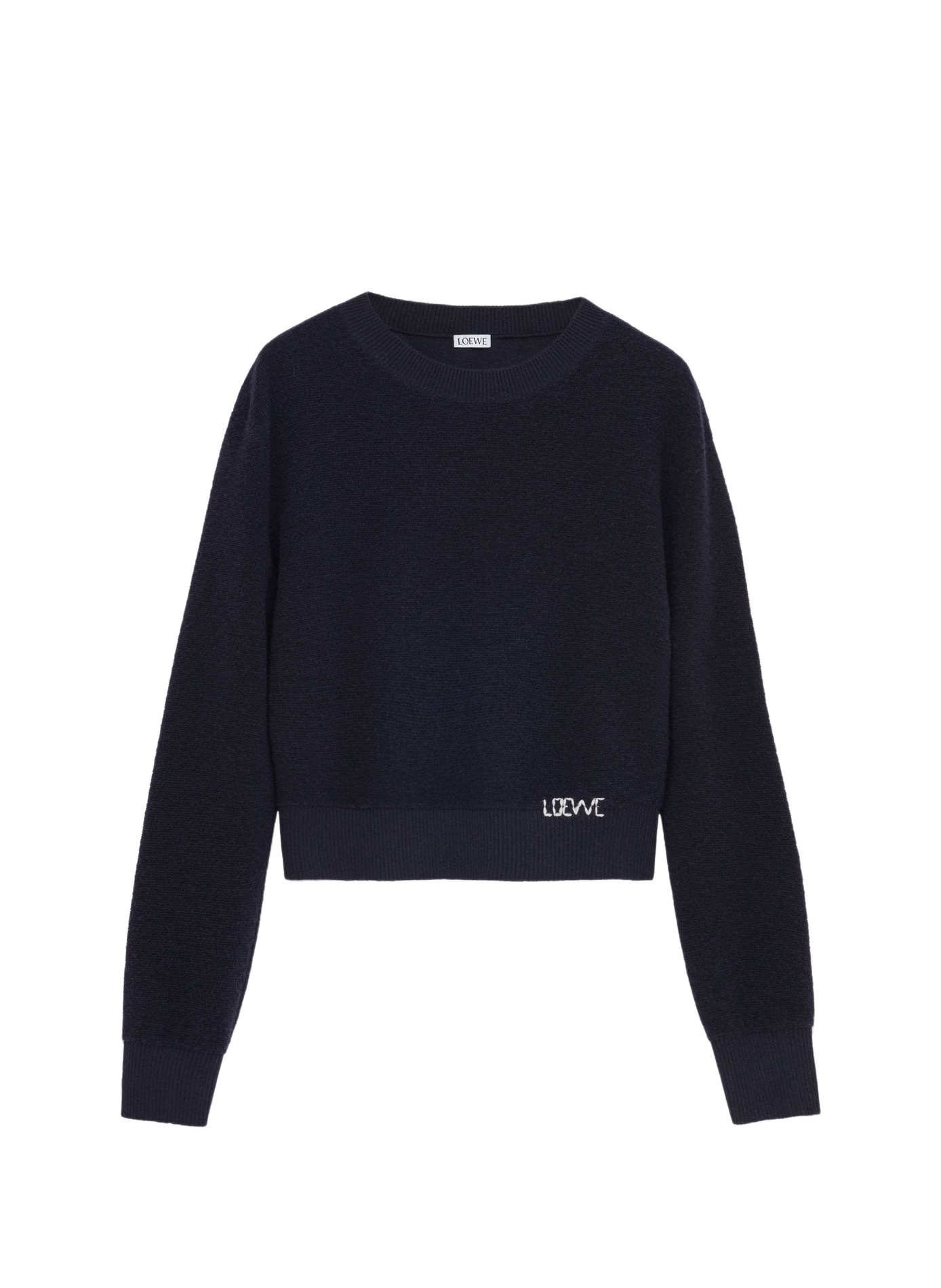 Straight wool embroidered sweater LOEWE Blue