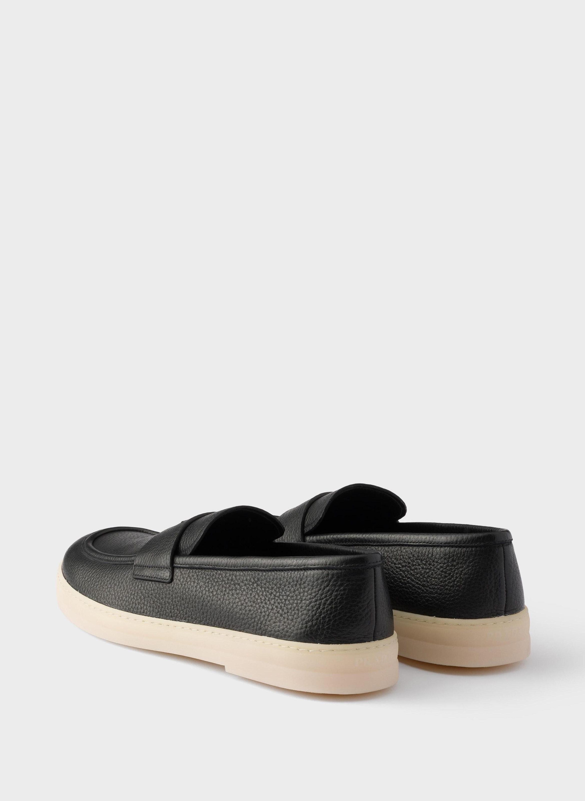 Mocassins en cuir PRADA Noir