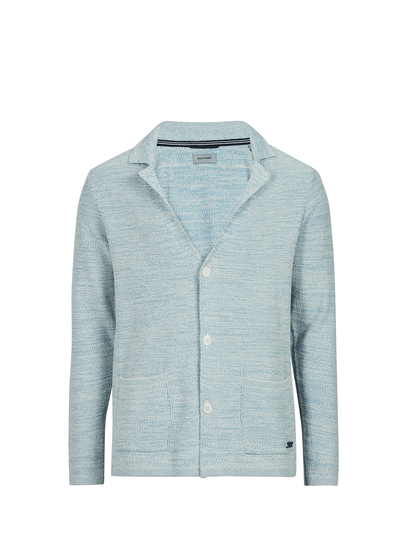 Cardigan col v en coton PIERRE CARDIN Bleu