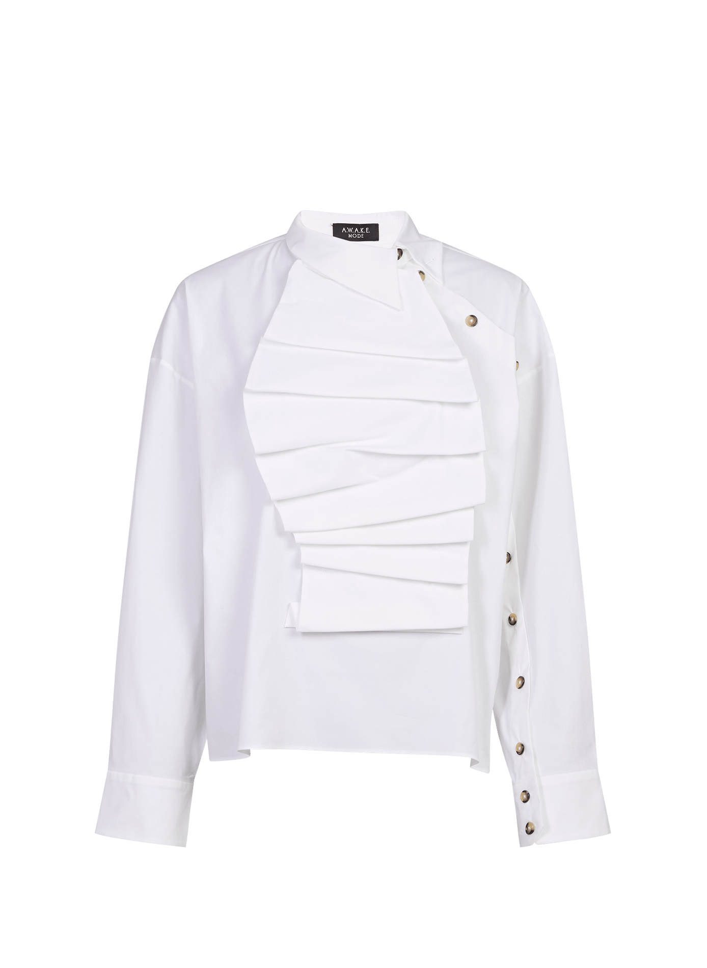 Camicetta a balze in misto cotone A.W.A.K.E. MODE Bianco