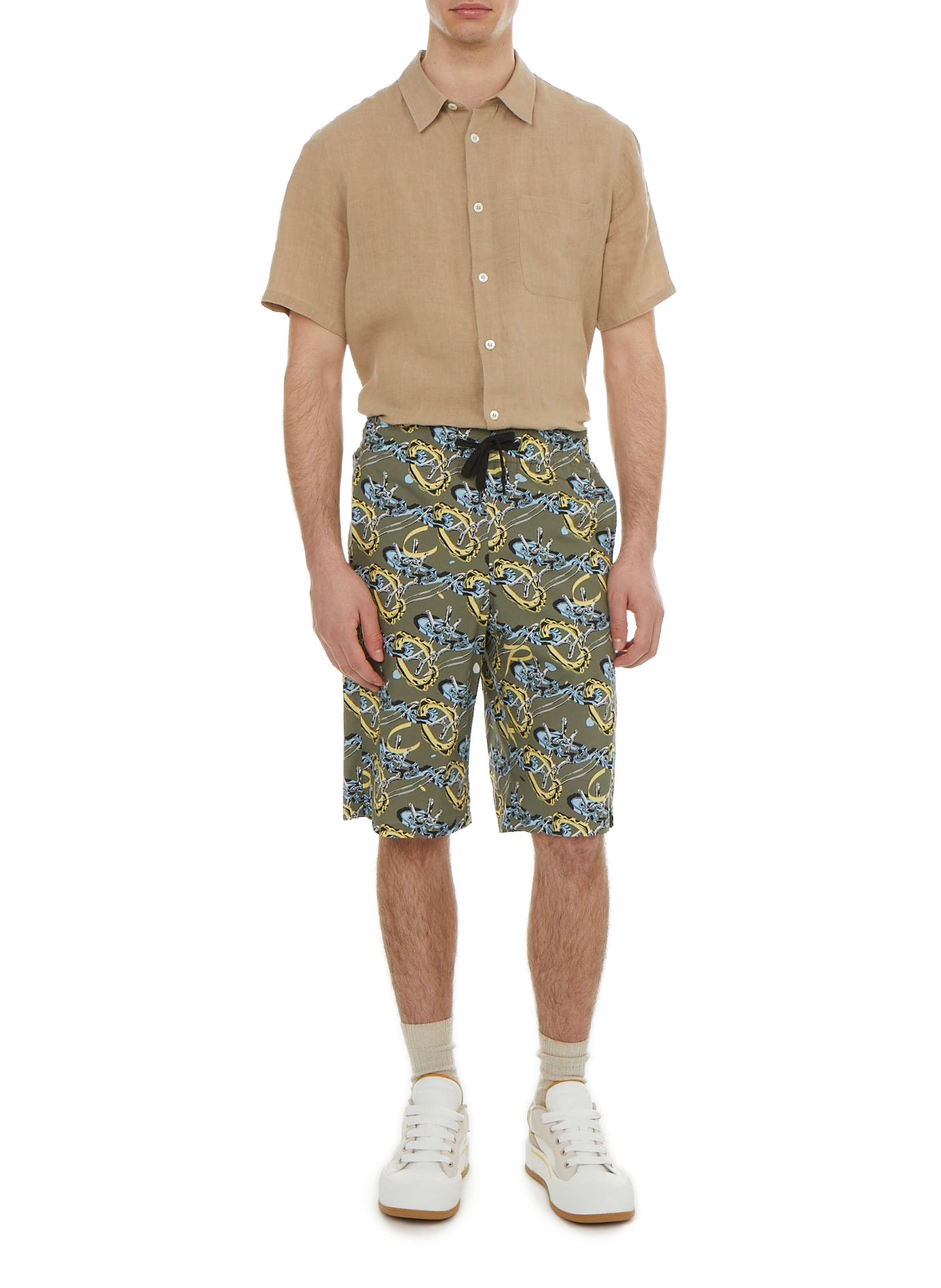Bedrukte bermuda shorts A.P.C. Groen