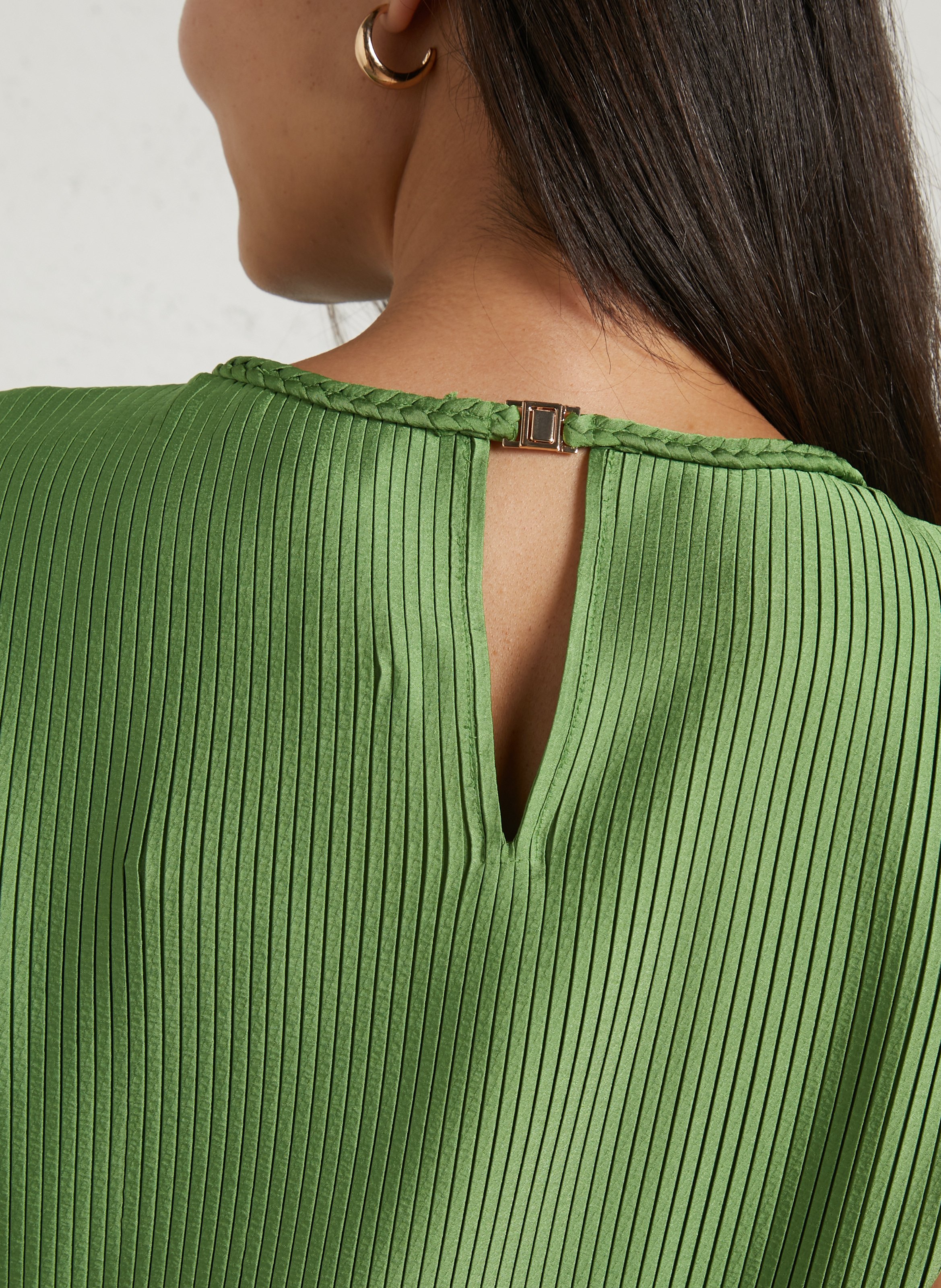 Robe droite longue plissée bell MAISON 123 Vert