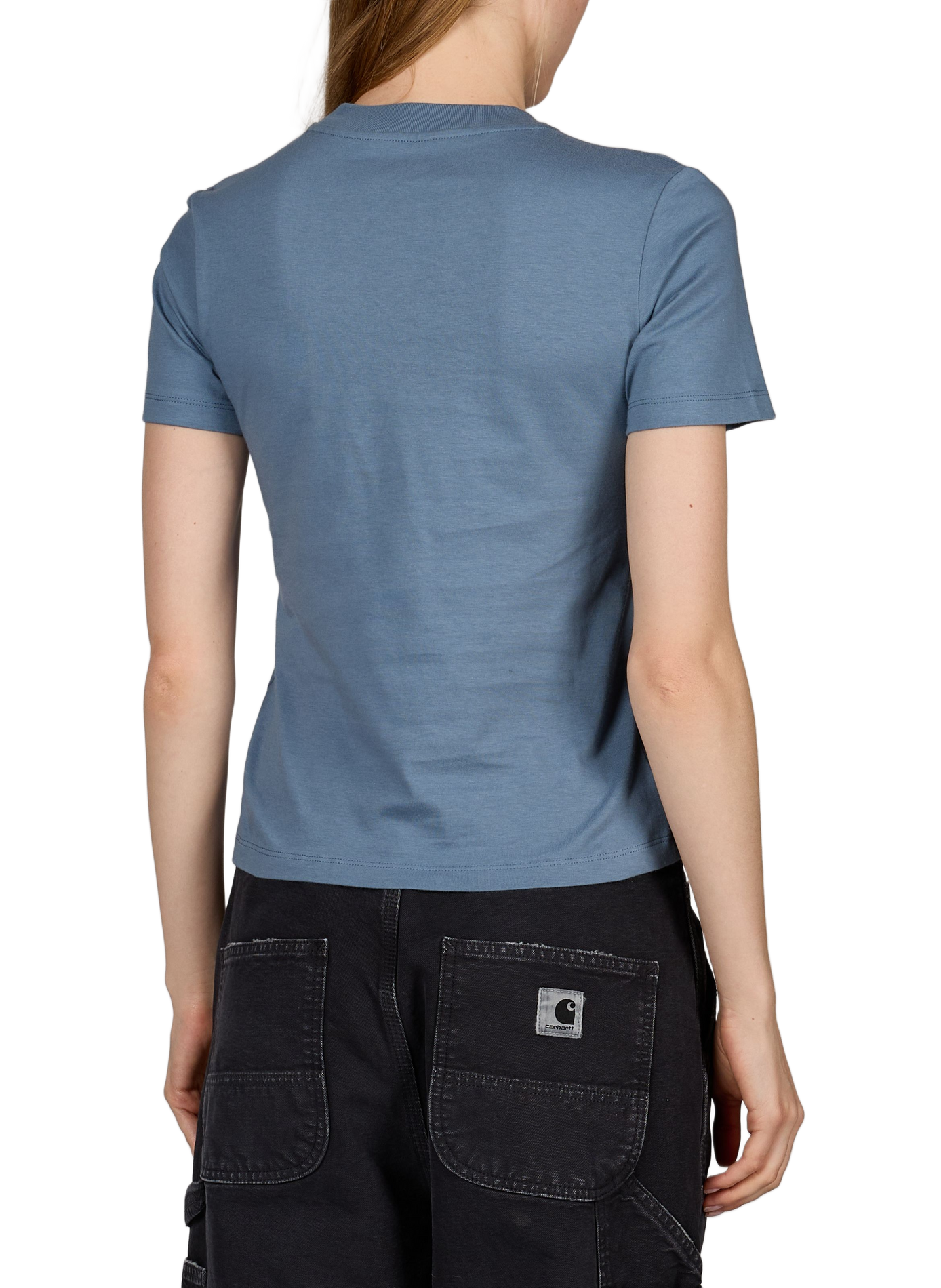 Kurzarm-Baumwollpullover CARHARTT WIP Blau